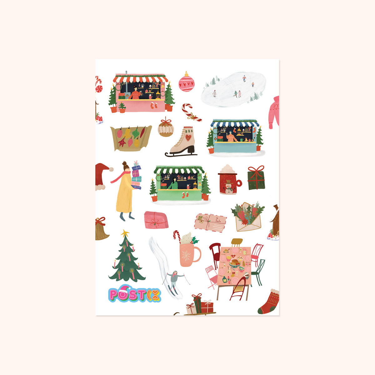 Big City Christmas A6 Paper Sticker Sheet