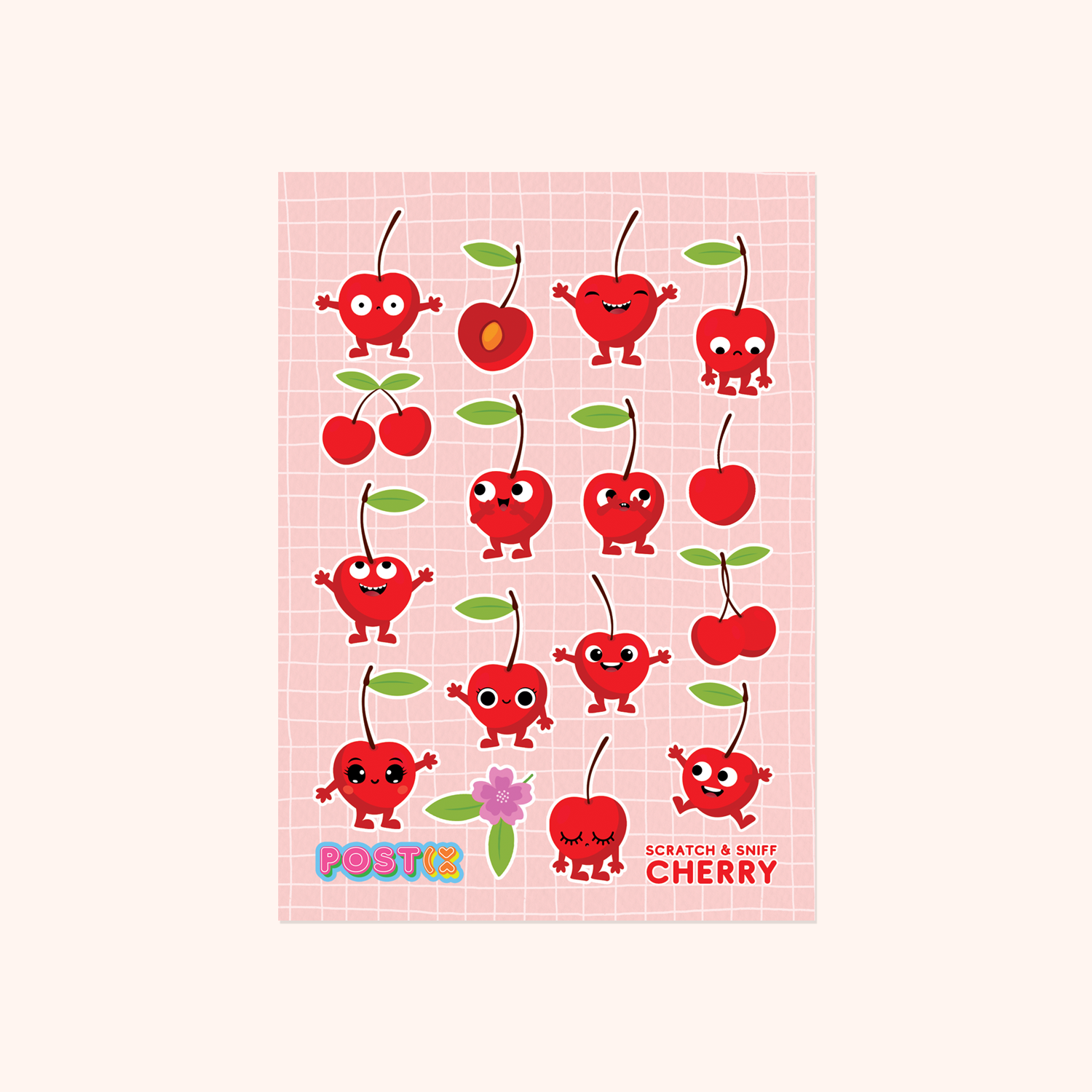 Cherry Good A6 Scratch and Sniff Sticker Sheet