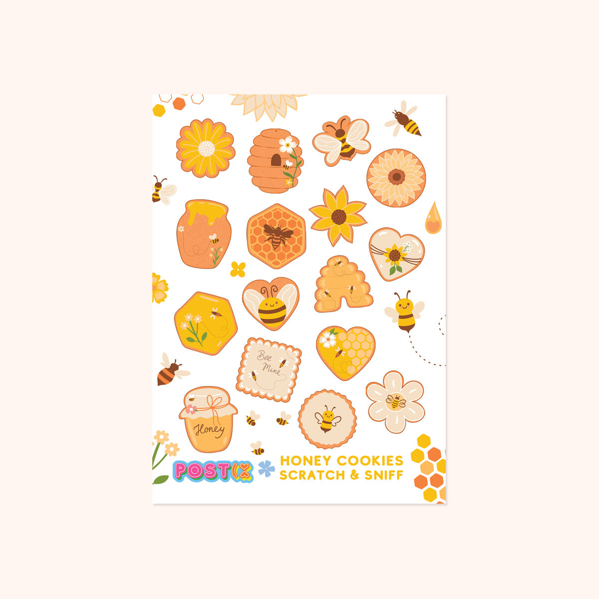 Honey Cookies A6 Scratch and Sniff Sticker Sheet