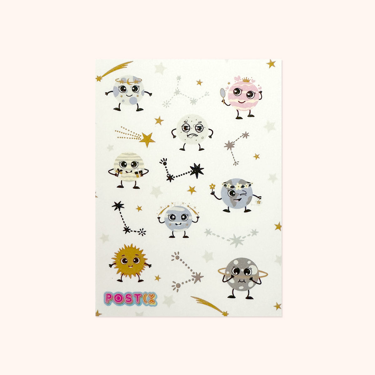Planet Moods A6 Glitter Sticker Sheet