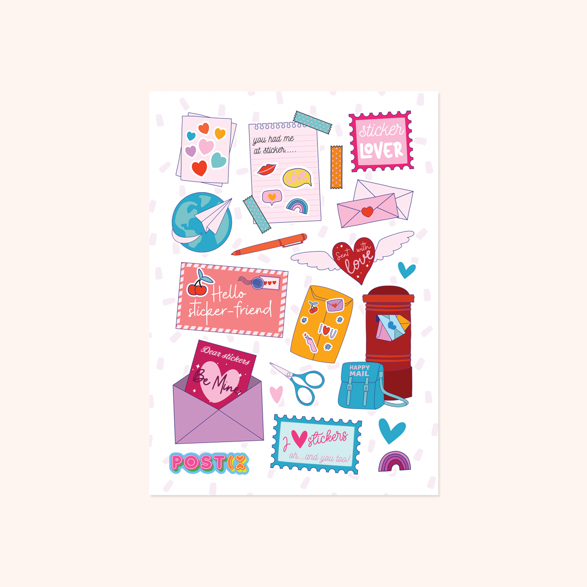 Sticker Mail Love A6 Sticker Sheet