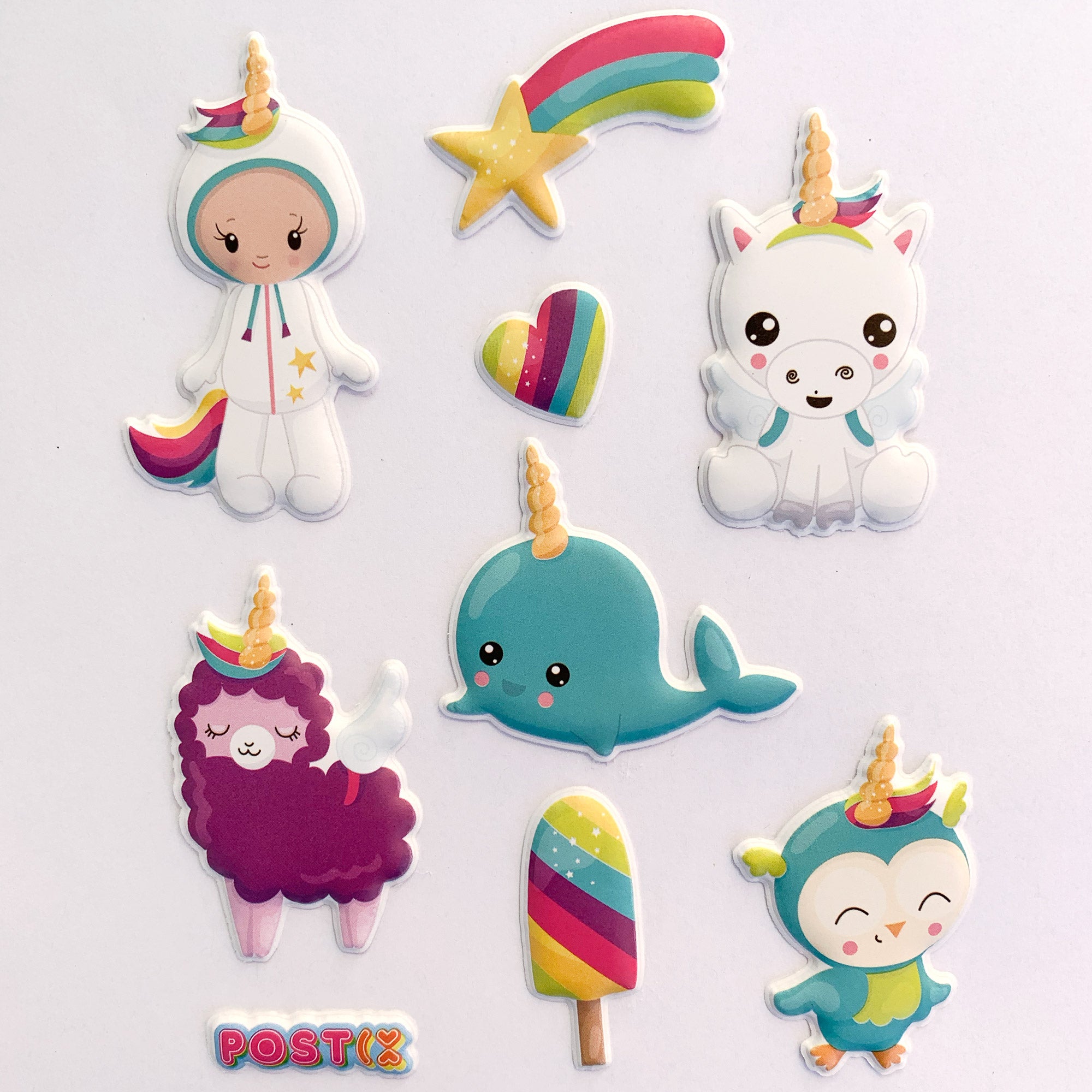Who Wants to be a Unicorn 3D Sticker Sheet