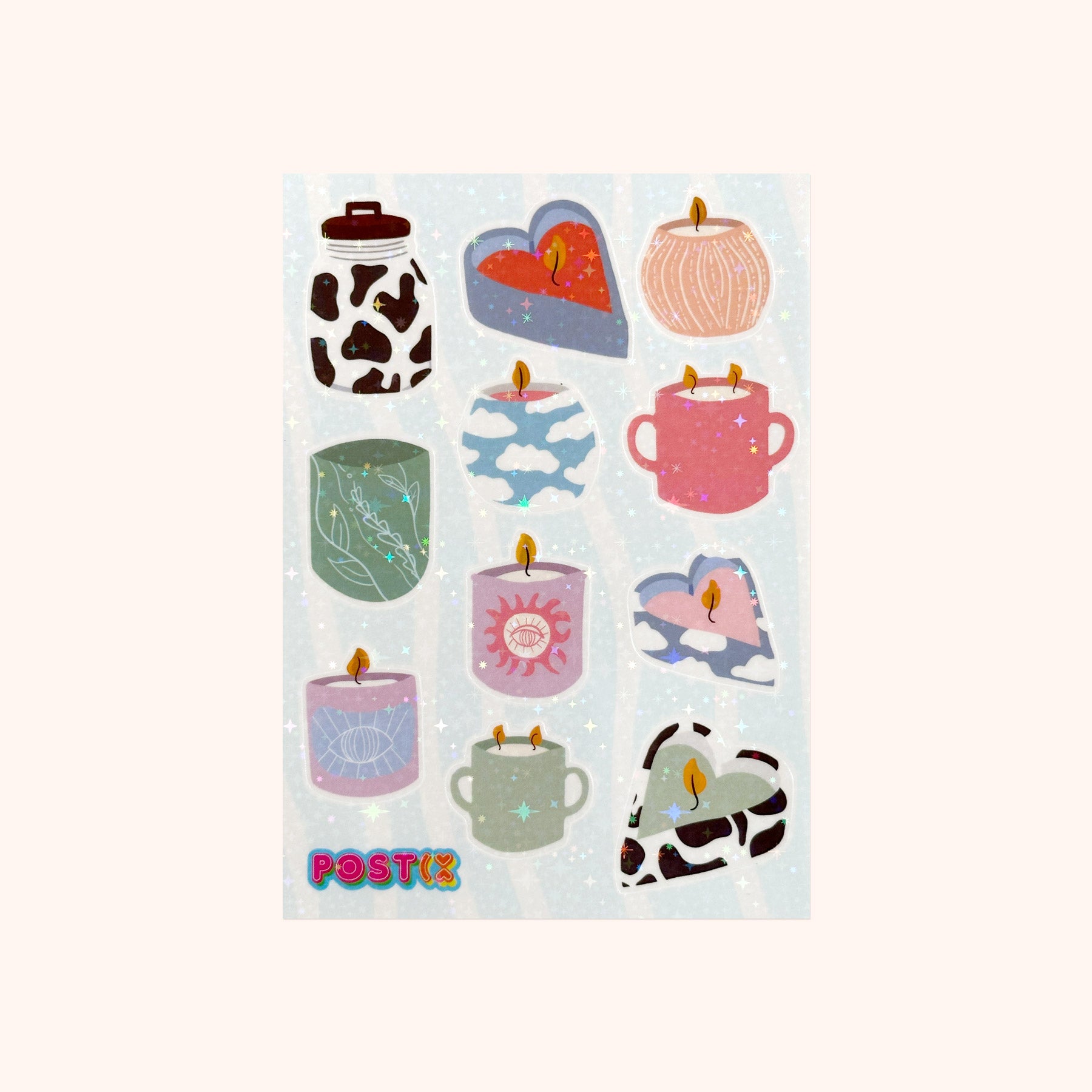 Candle Collection A6 Hologram Sticker Sheet