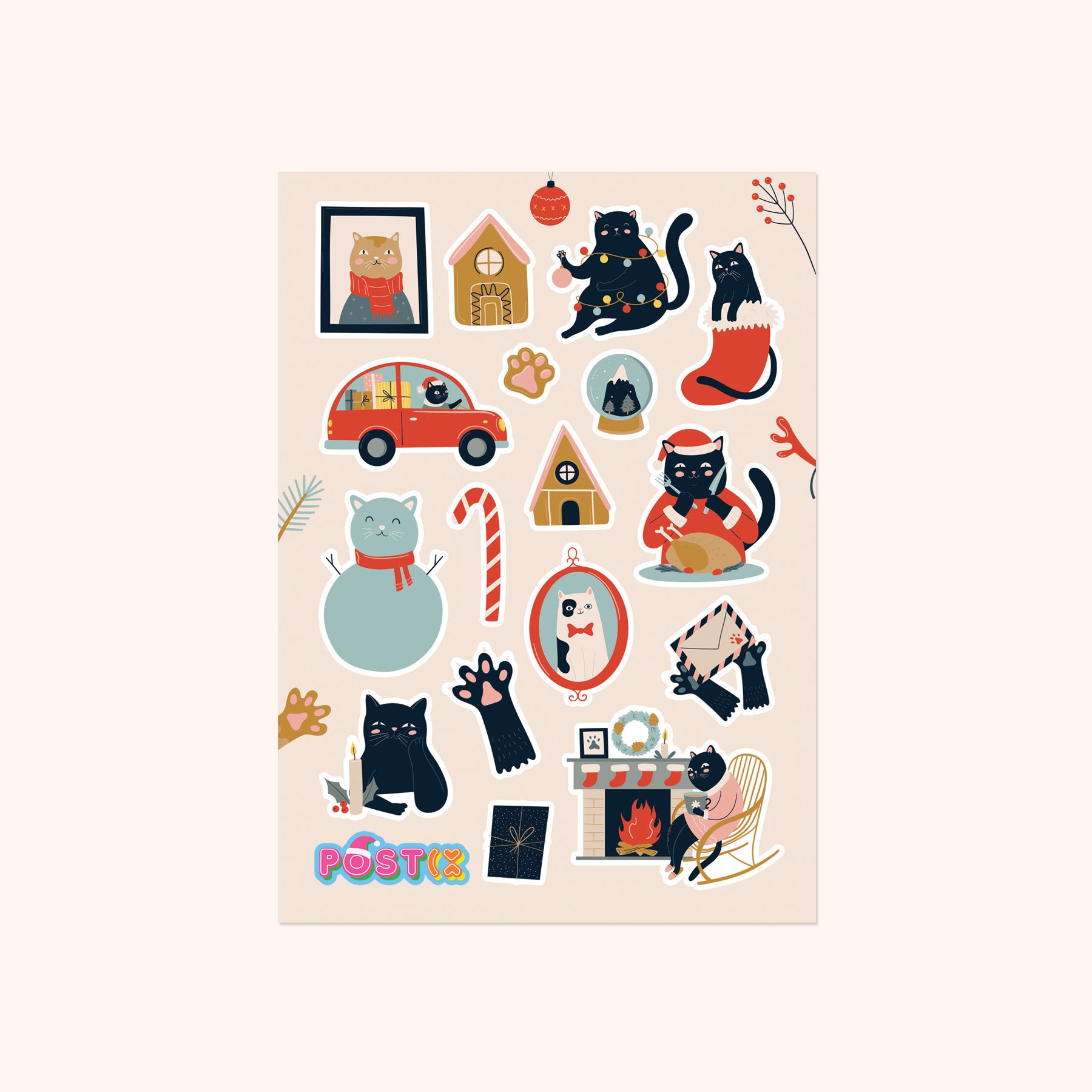 Meowy and Bright A6 Sticker Sheet