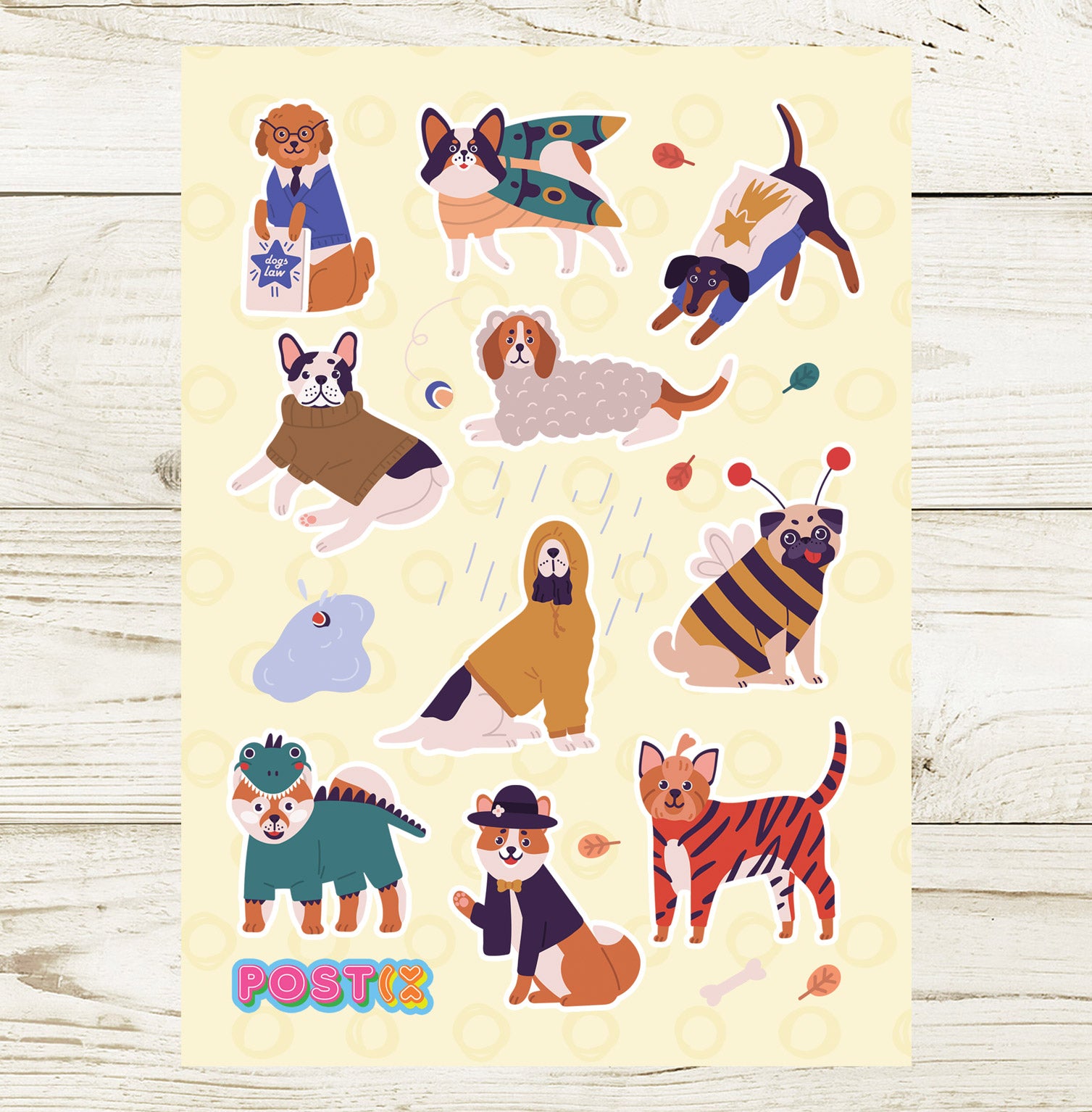 Disguise Dogs A6 Sticker Sheet