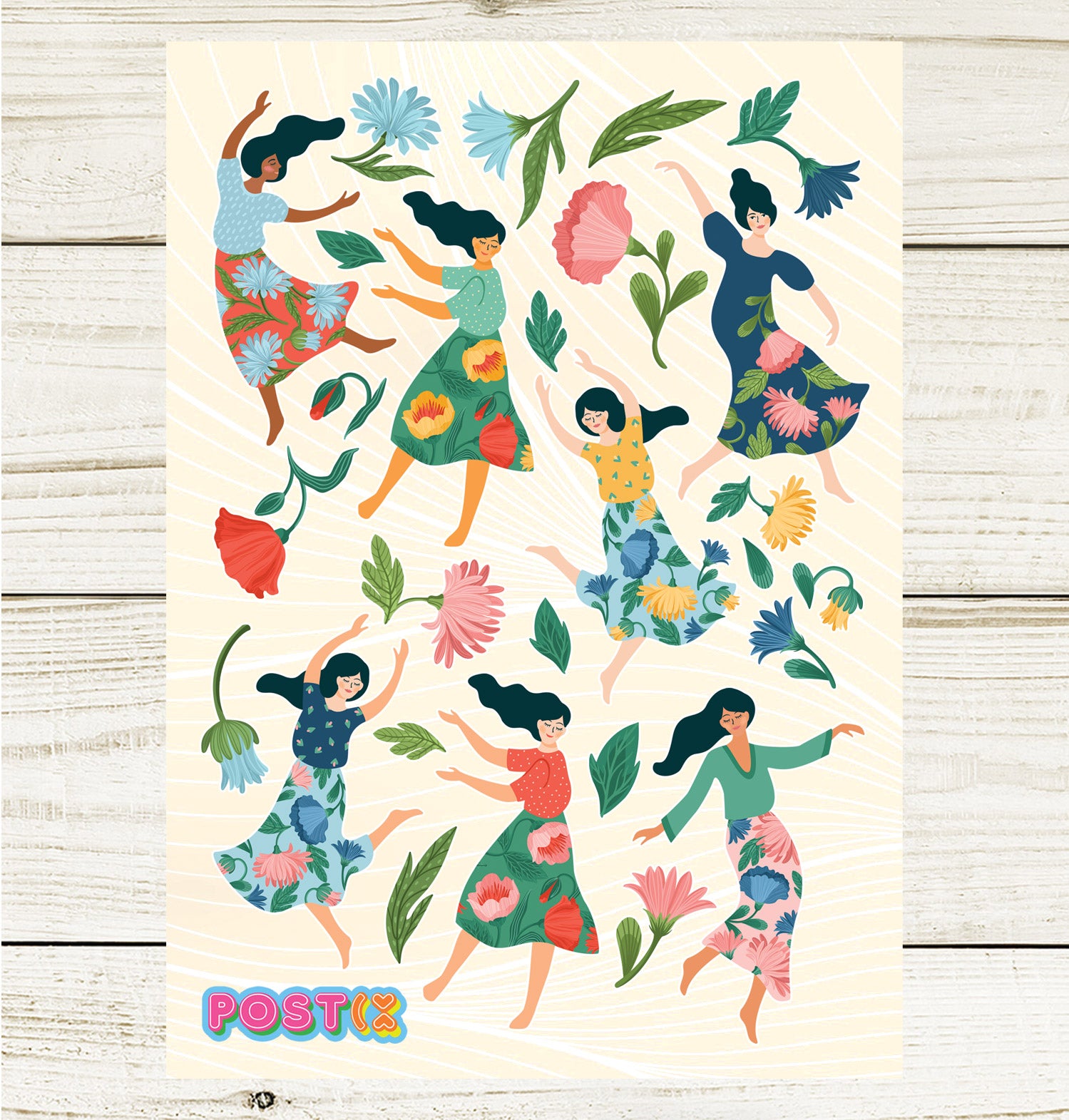 Flower Dance A5 Sticker Sheet