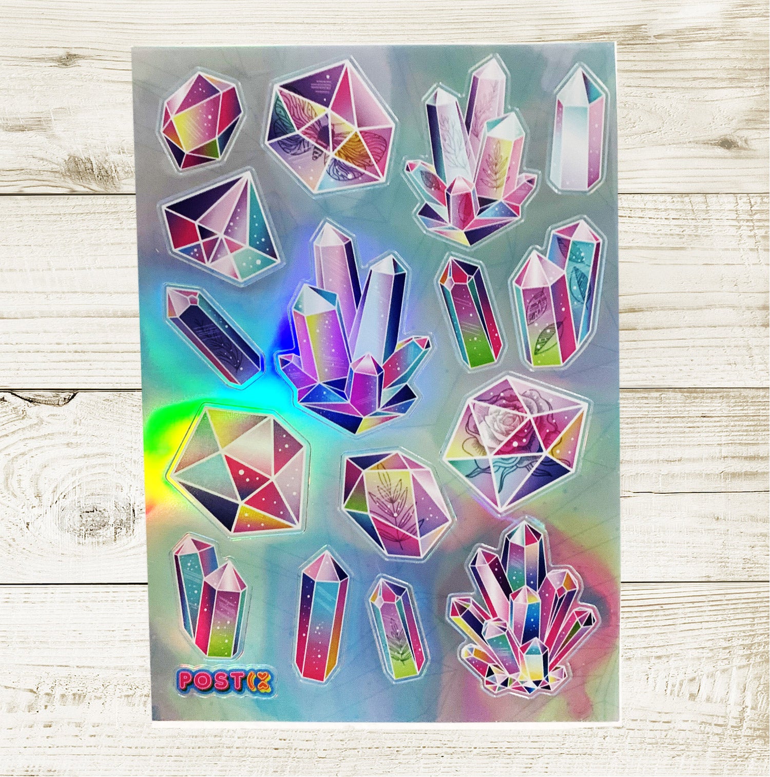Crystal A6 Hologram Sticker Sheet