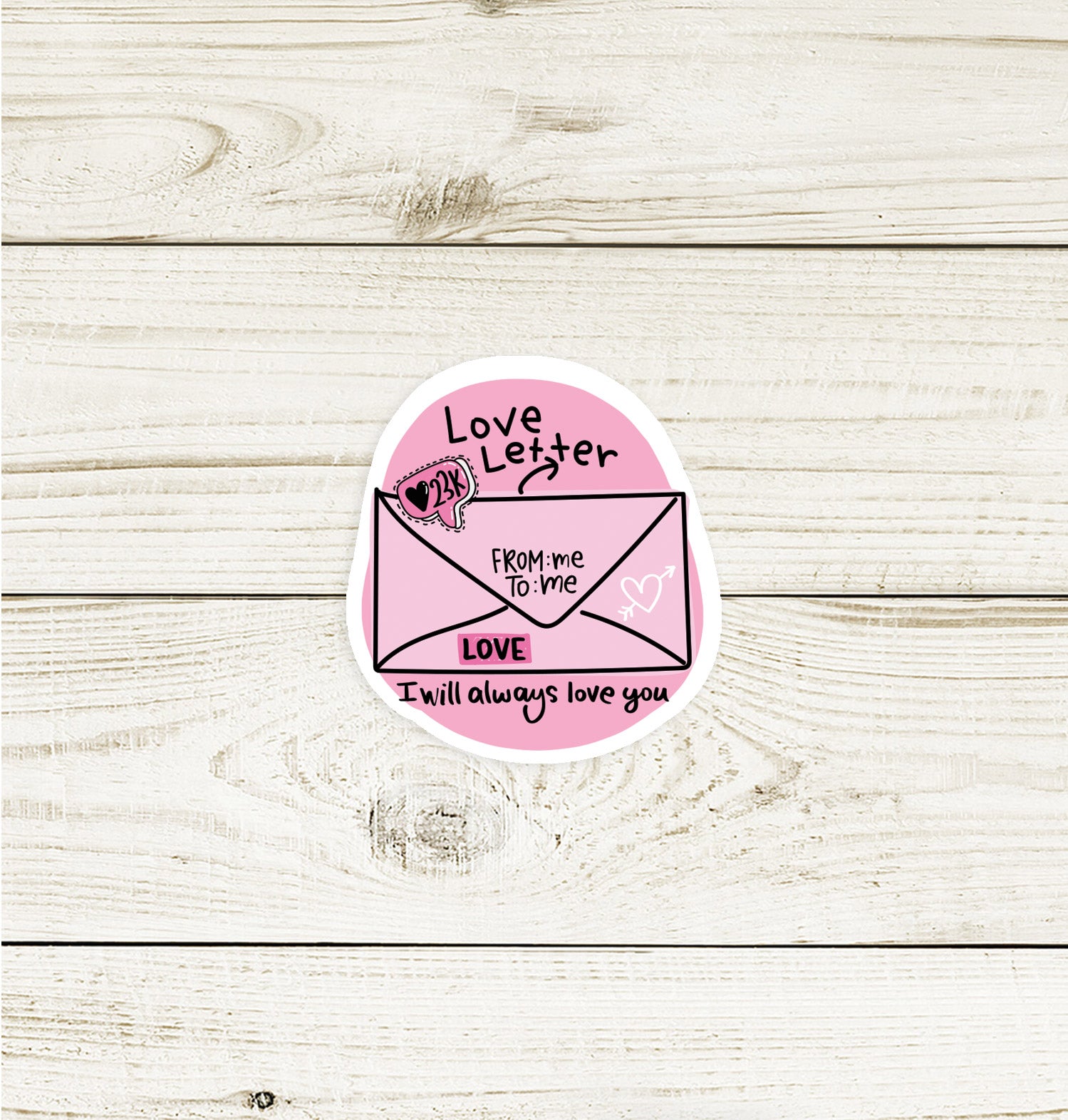 Love Letter to Me Sticker Flake