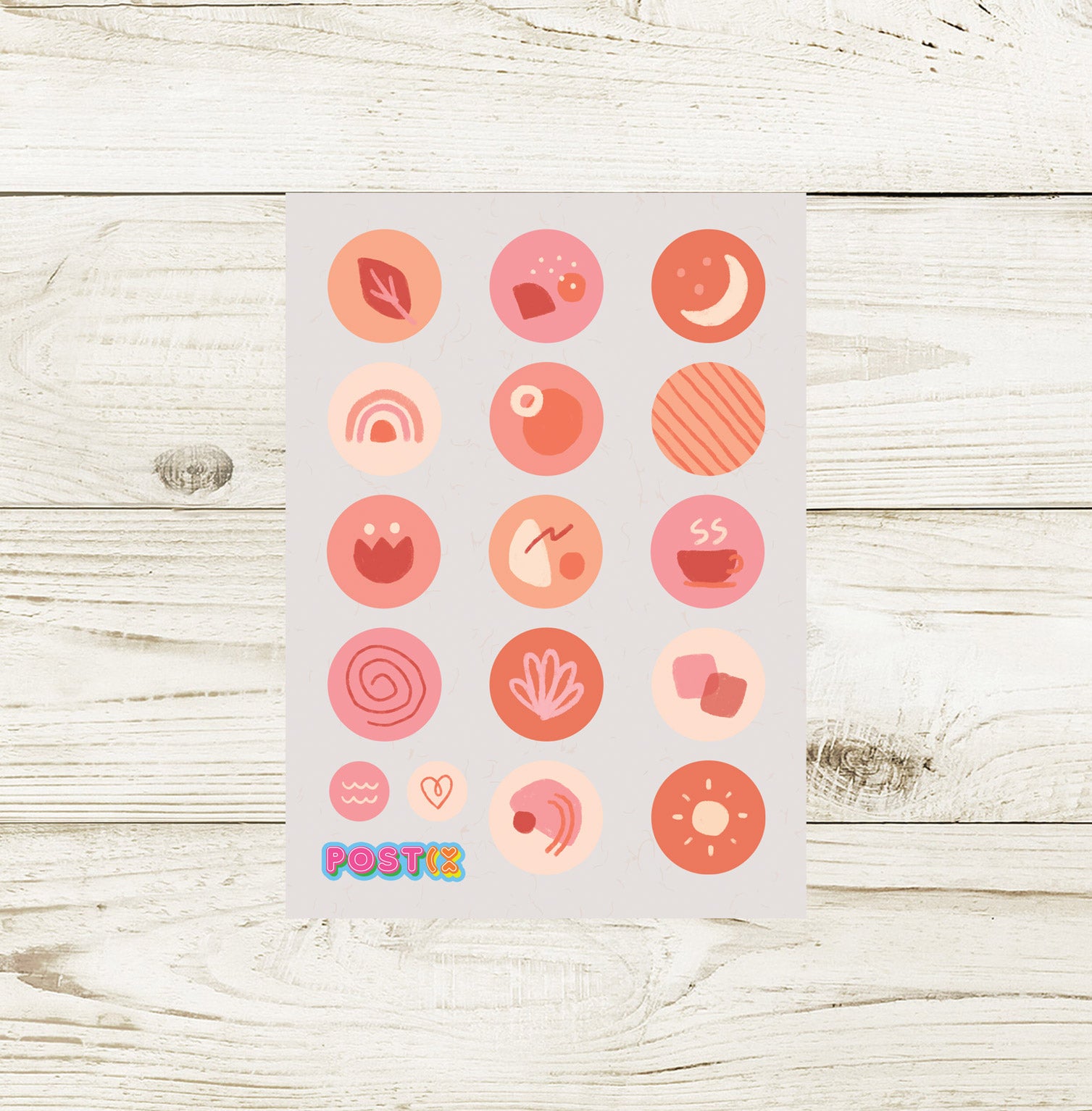 Pink Nature Dots A7 Sticker Sheet