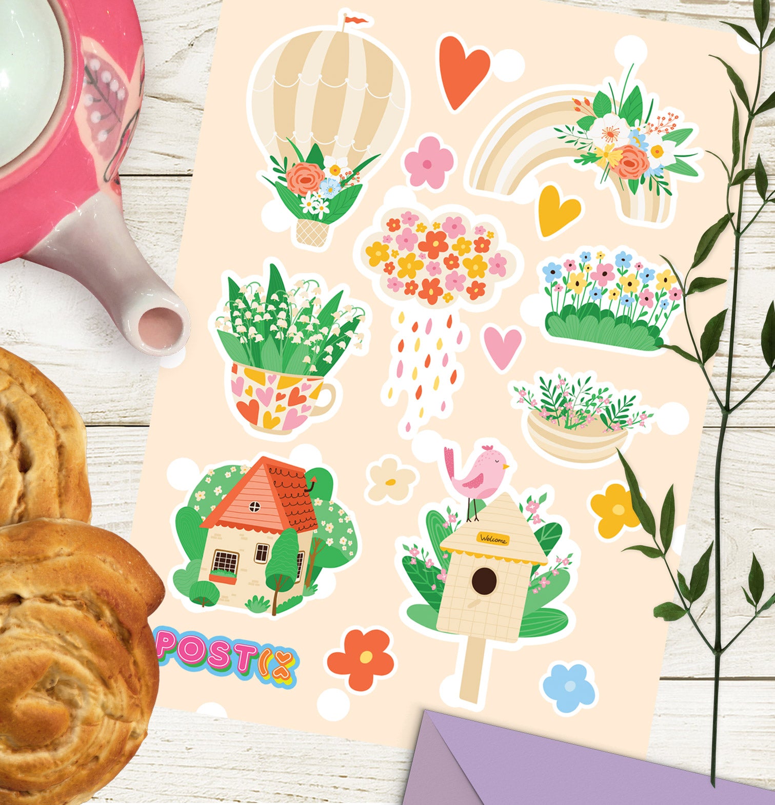 Perfect Spring Day A6 Sticker Sheet