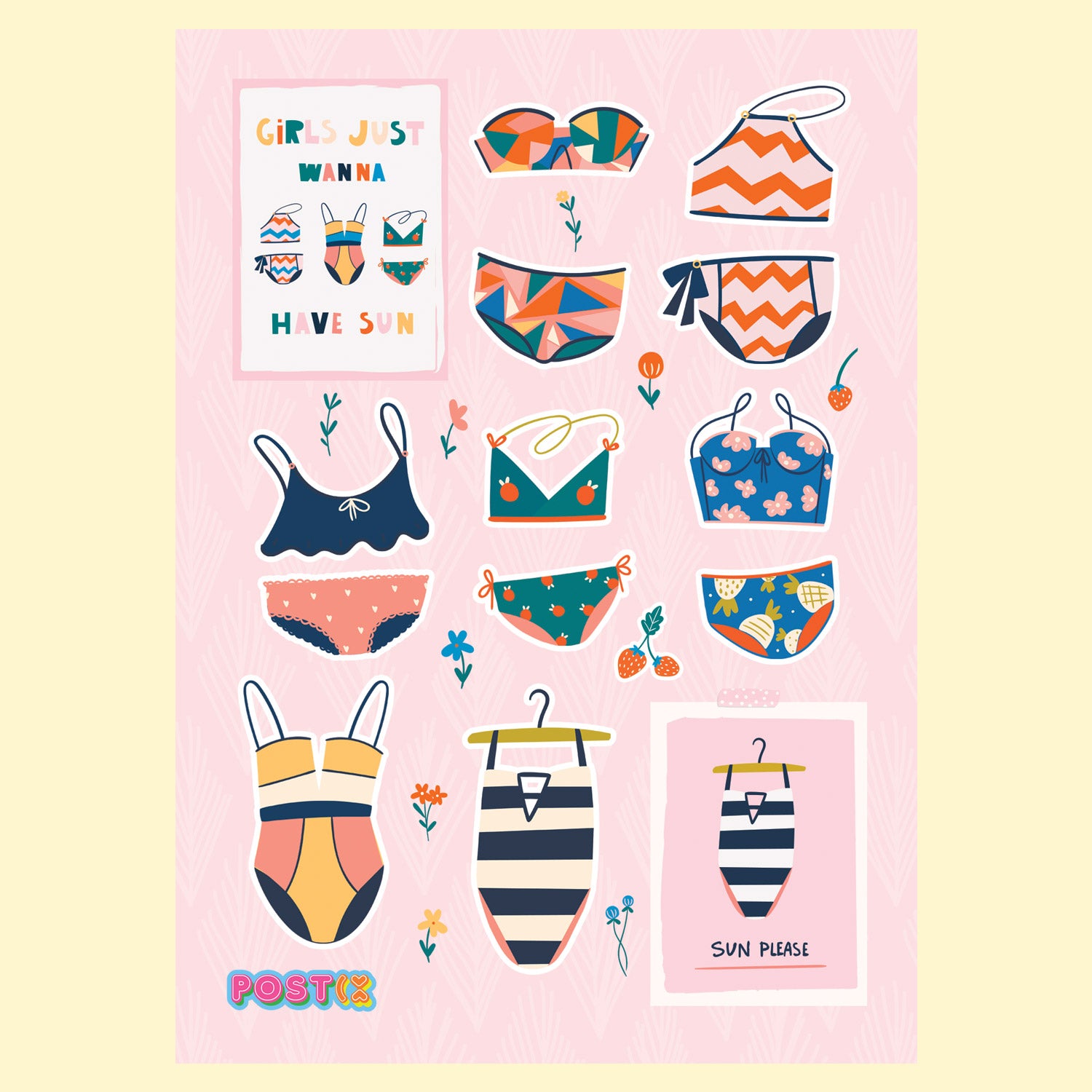 Swimwear Style A6 Sticker Sheet