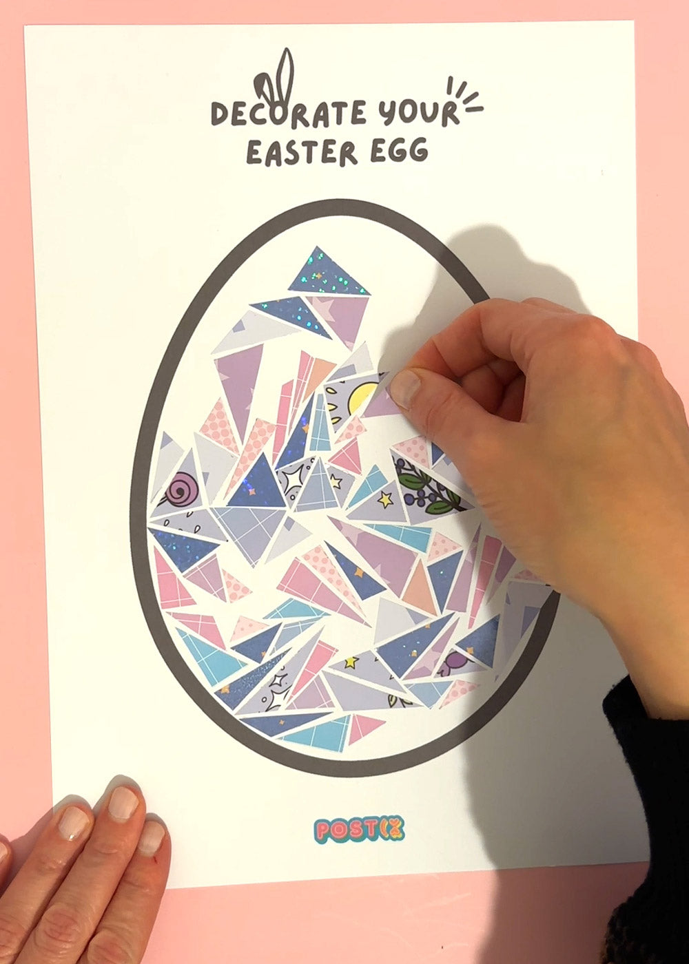 Decorate an Easter Egg with stickers