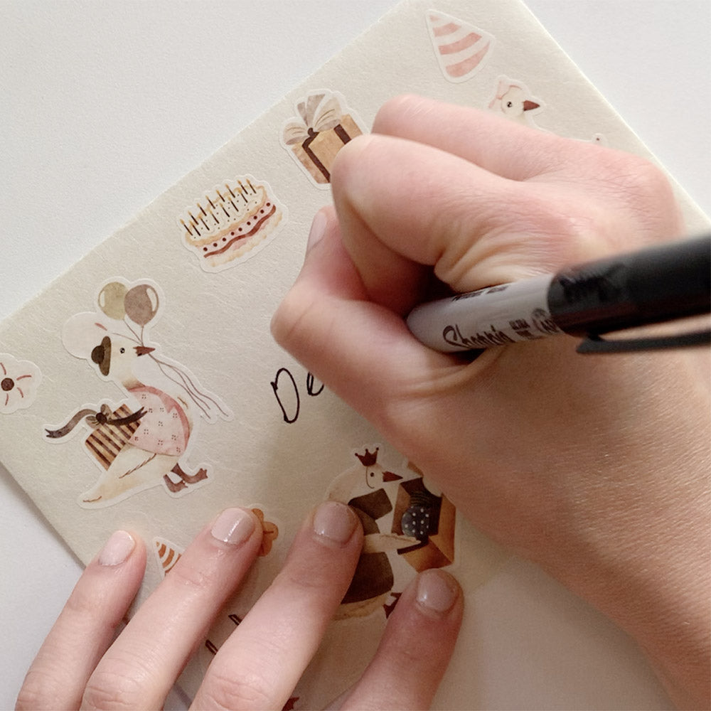 Make your own sticker decorated envelope