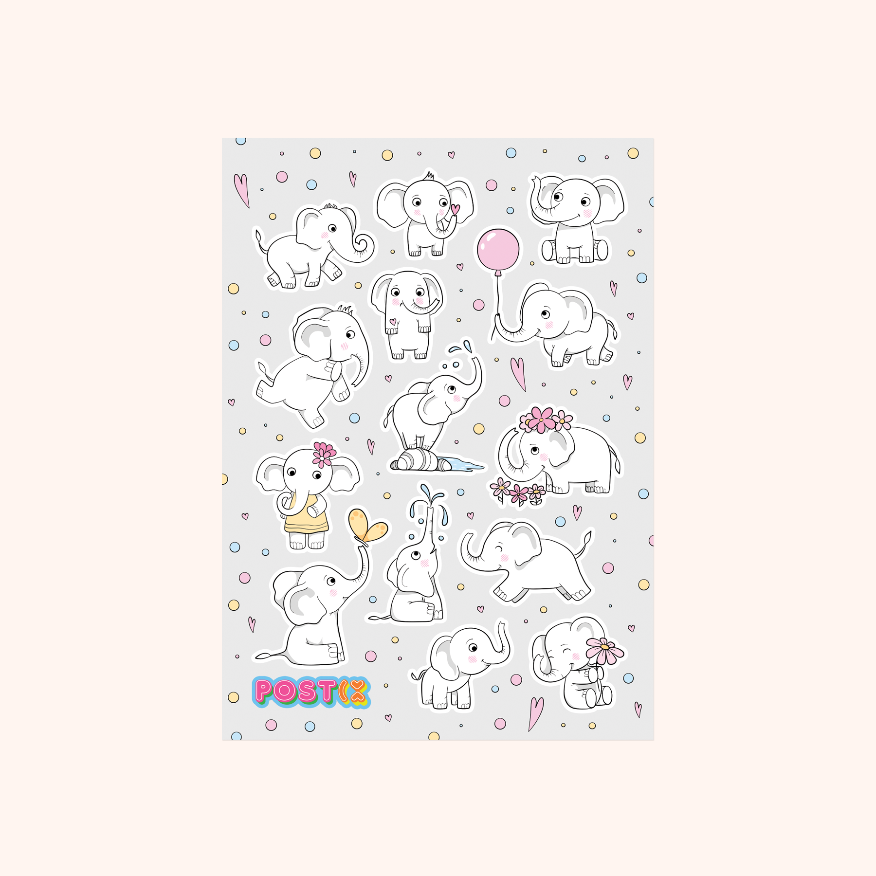 Summer Washi Tape A6 Sticker Sheet – Postix Sticker Club