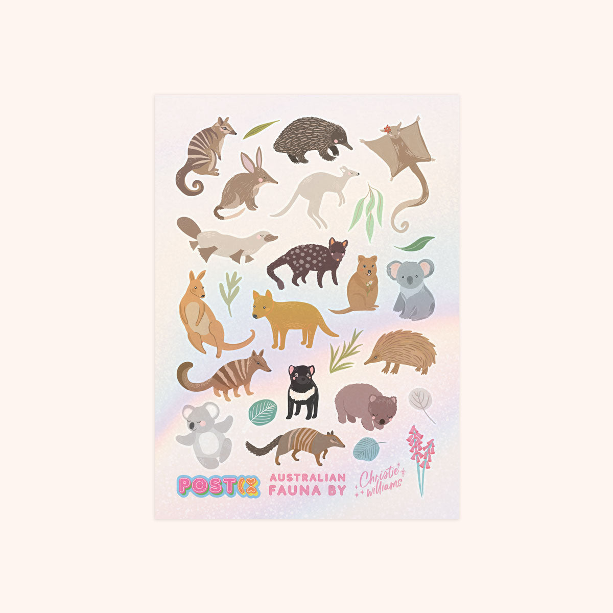 Aussie Fauna A6 Hologram Sticker Sheet