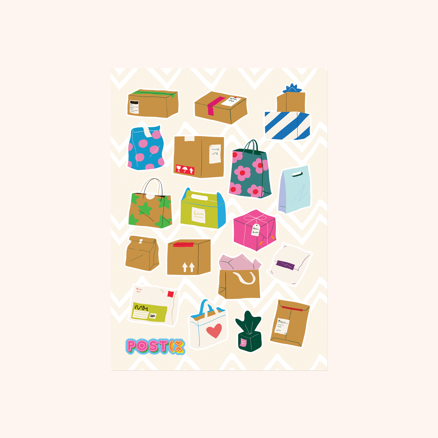 Home Delivery A6 Sticker Sheet