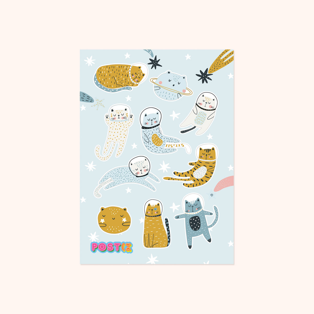 Meowter Space A6 Paper Sticker Sheet
