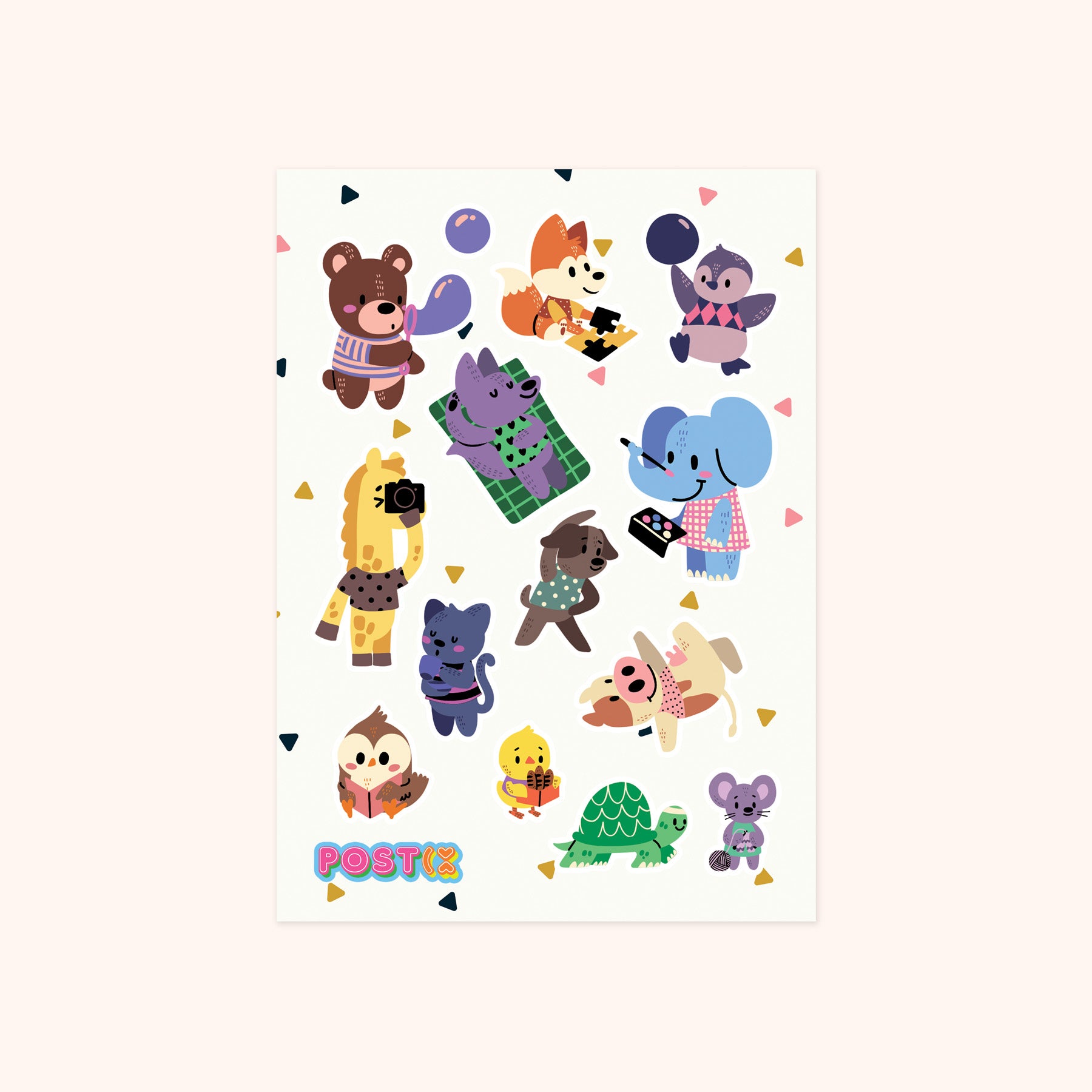 Me Time Animals A6 Sticker Sheet