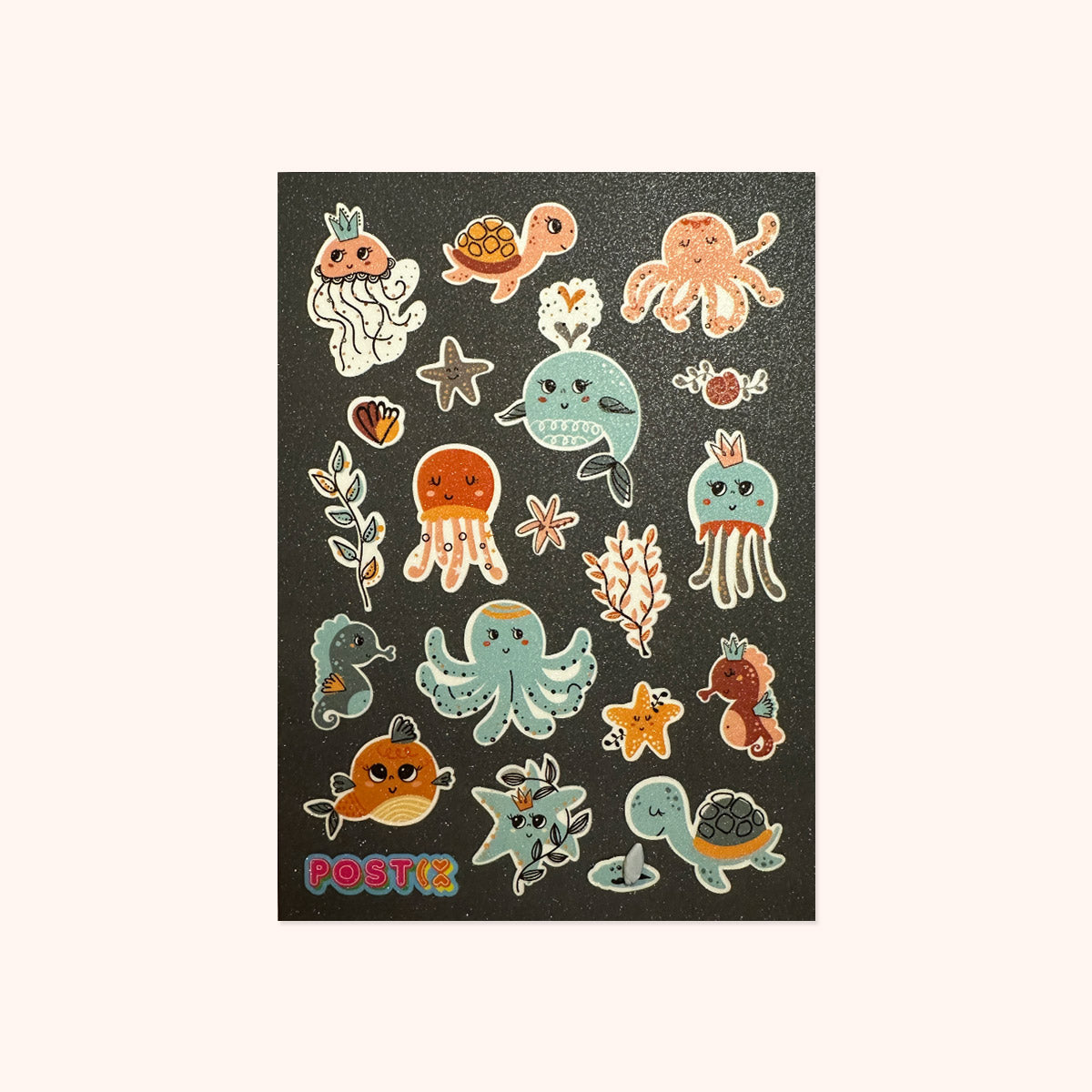 Sea-rious Fun A6 Glitter Sticker Sheet