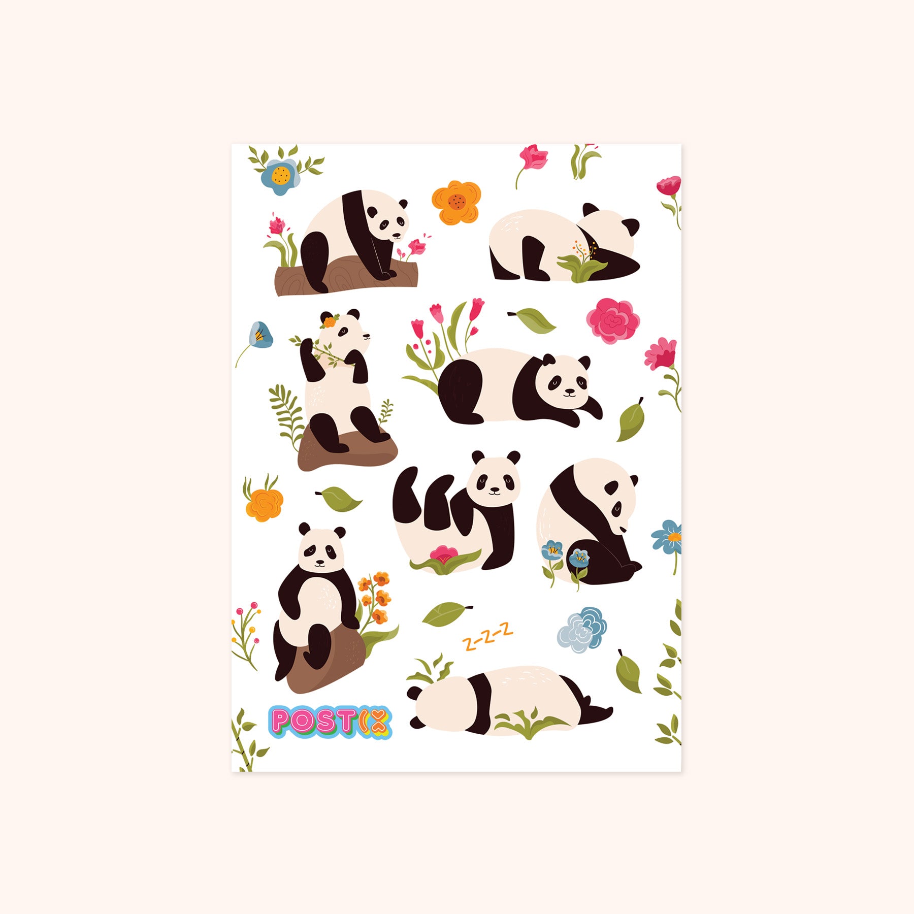 The Sweet Panda Life A6 Sticker Sheet