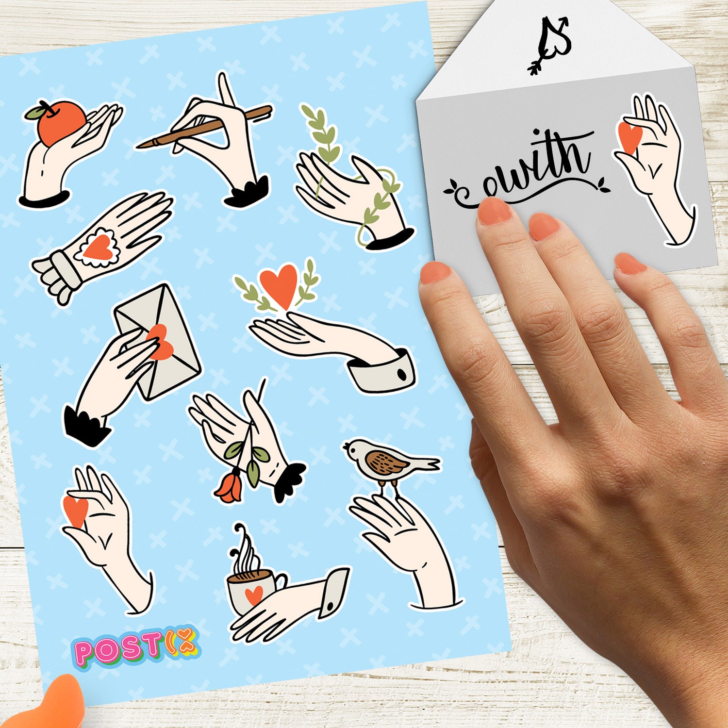 Gentle Hands A6 Sticker Sheet