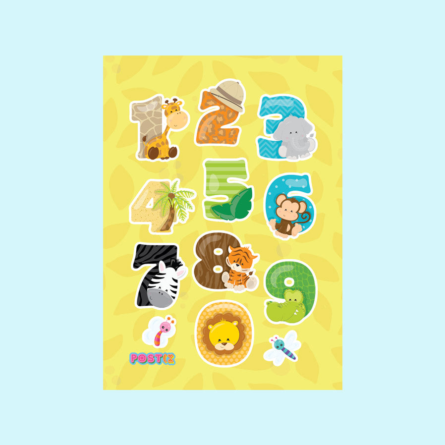 Count on Animals Eco-Friendly A7 Sticker Sheet