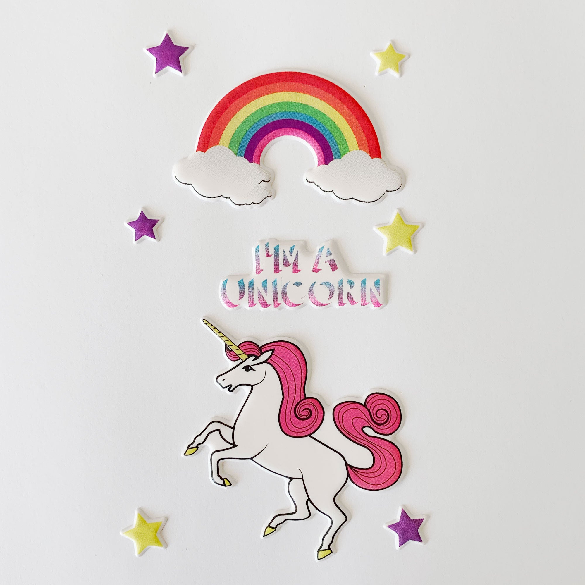 Believe in Unicorns 3D Sticker Sheet