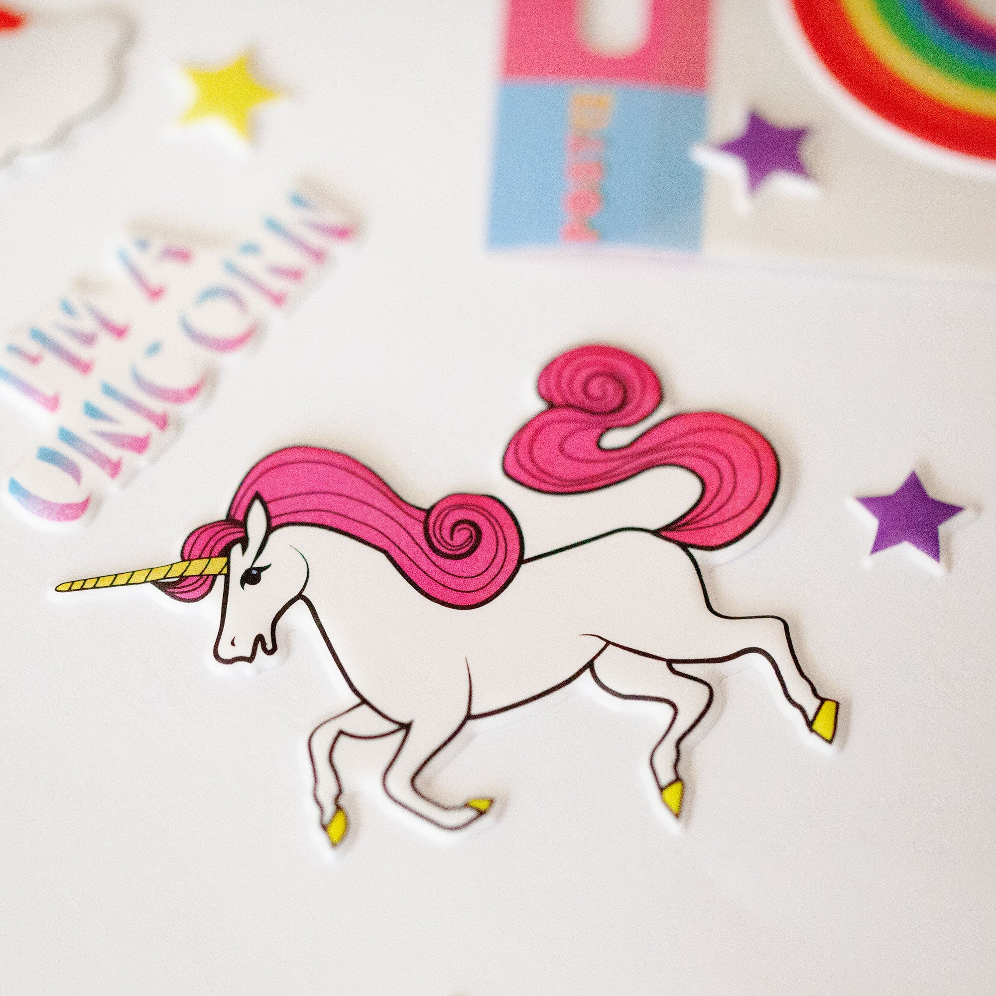 Believe in Unicorns 3D Sticker Sheet