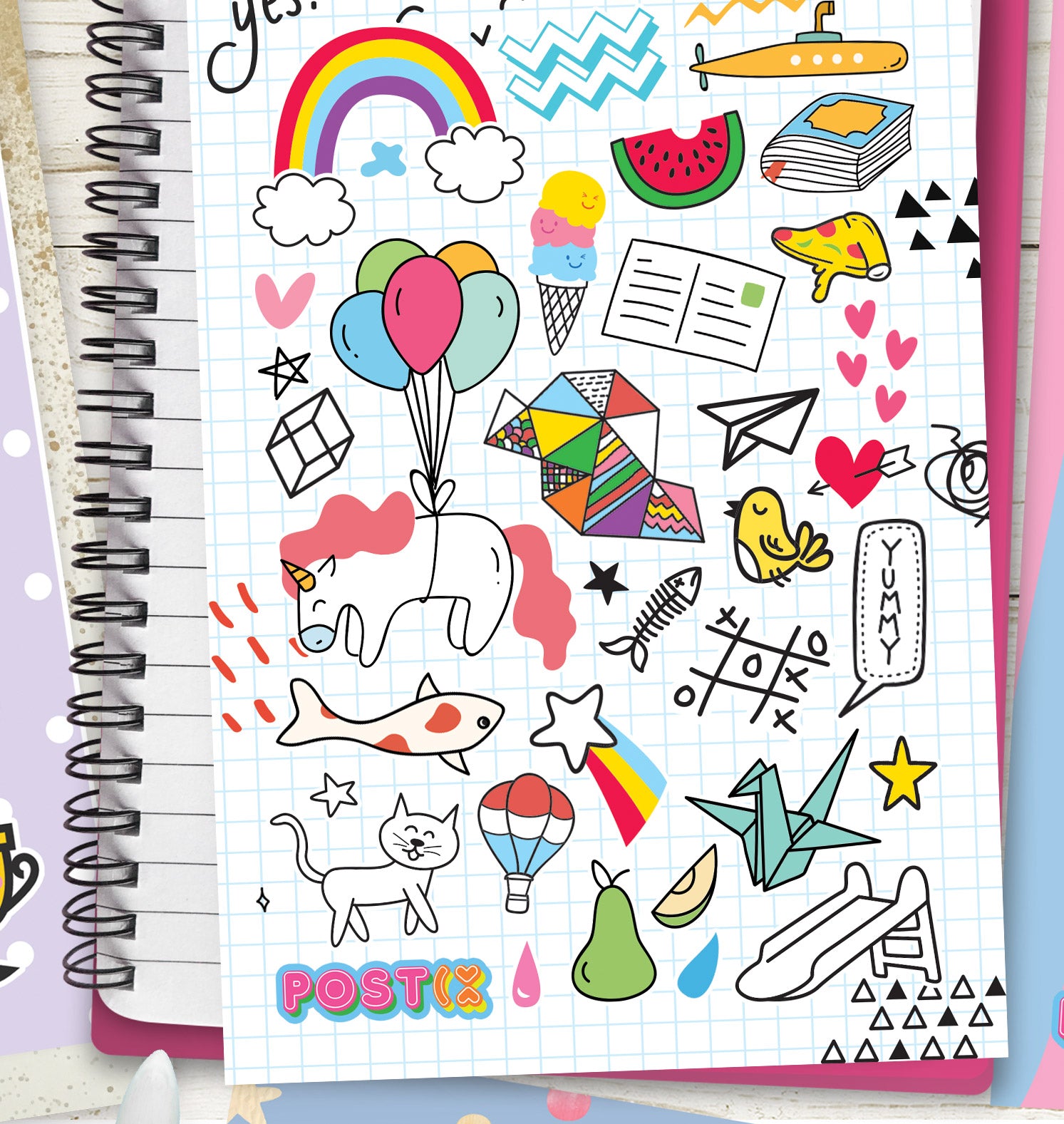 Daydreaming Doodles A6 Sticker Sheet