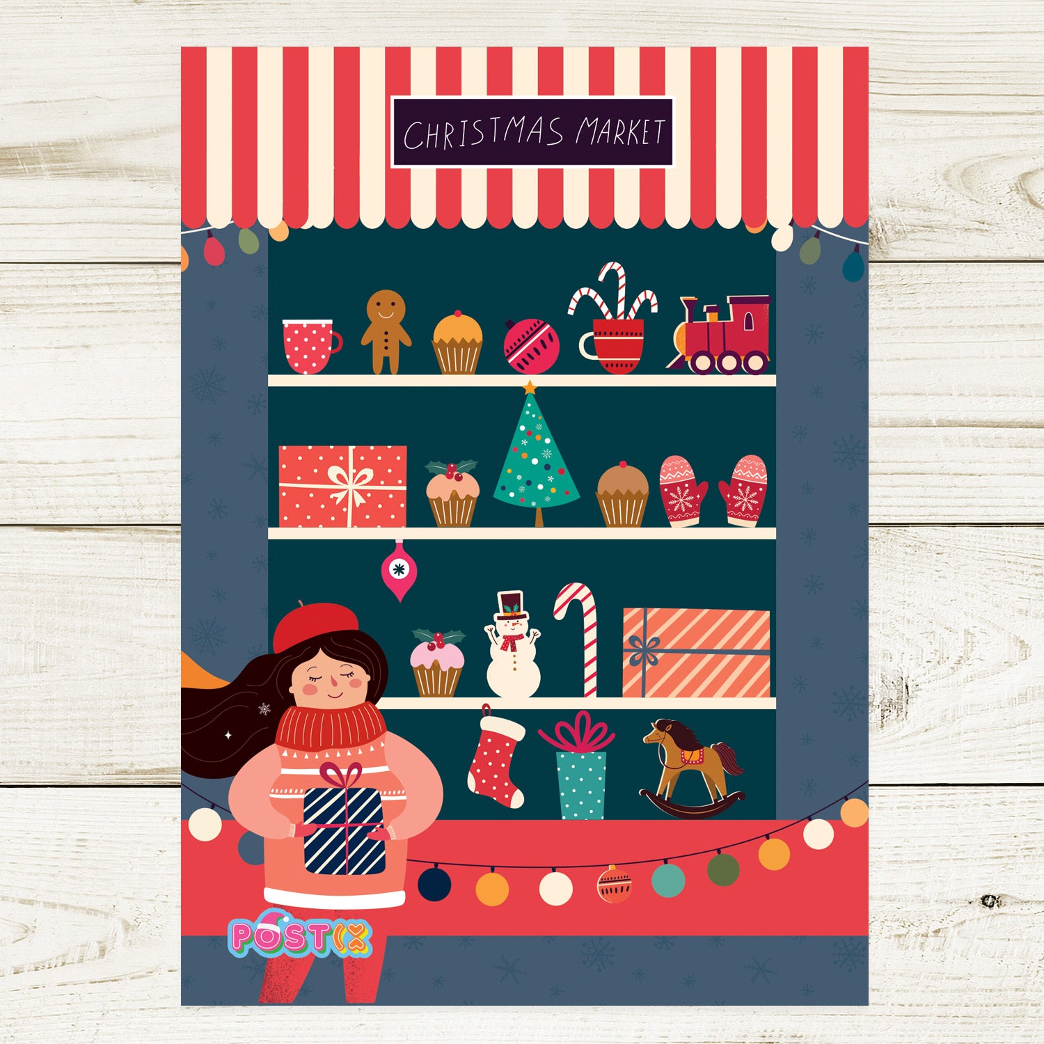 Christmas Market A6 Sticker Sheet