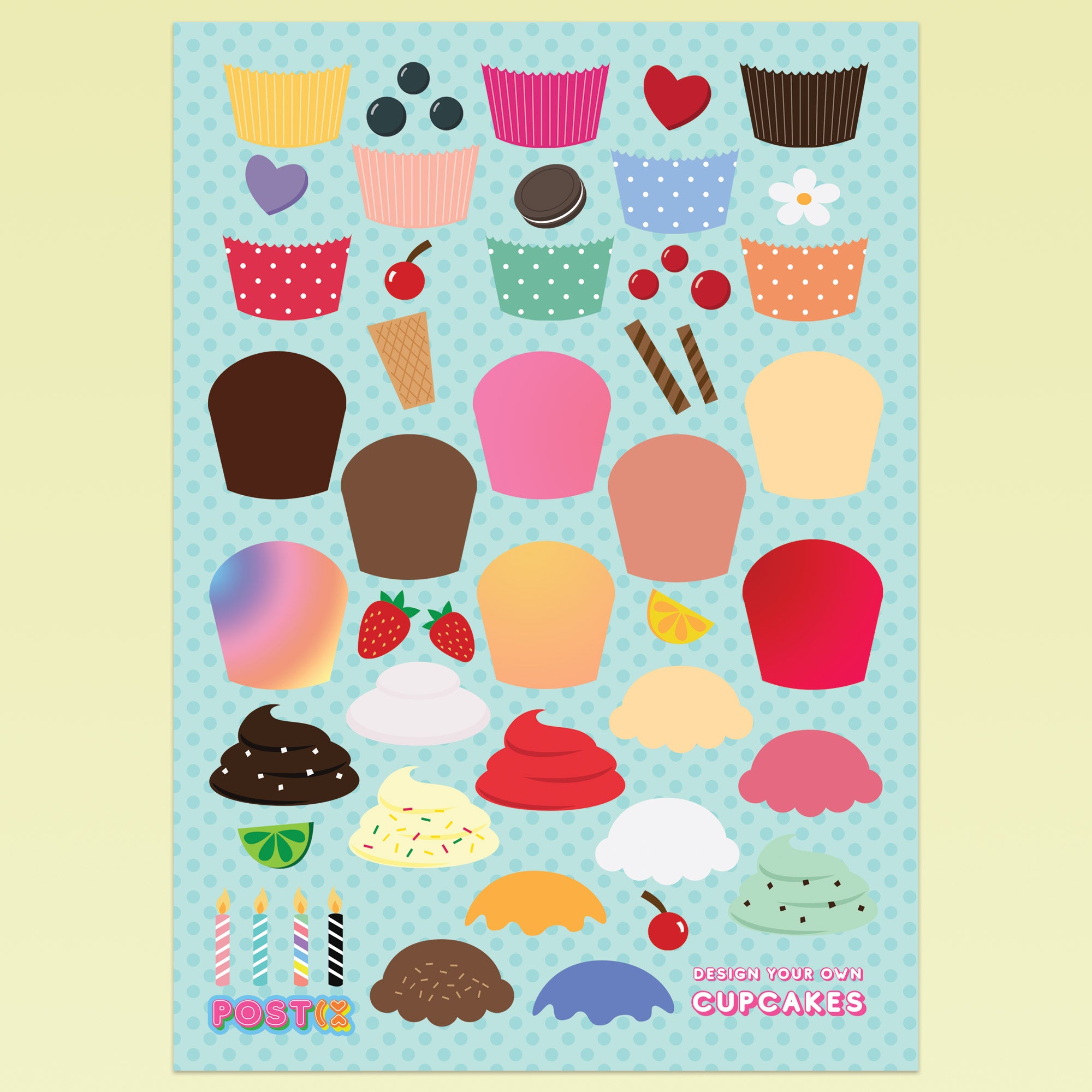 Cupcake Creator Eco-Friendly A5 Stickers