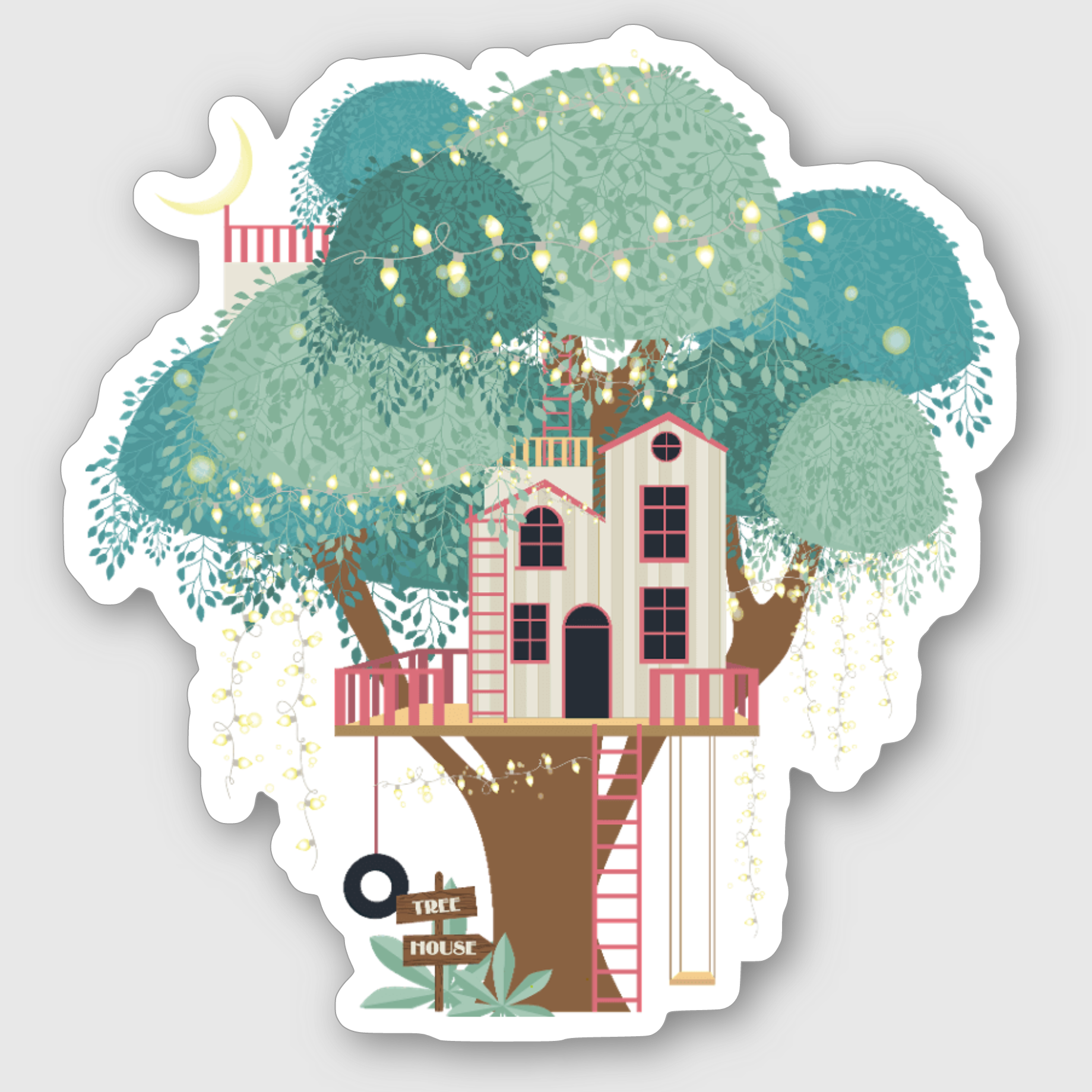 Tree House Sticker