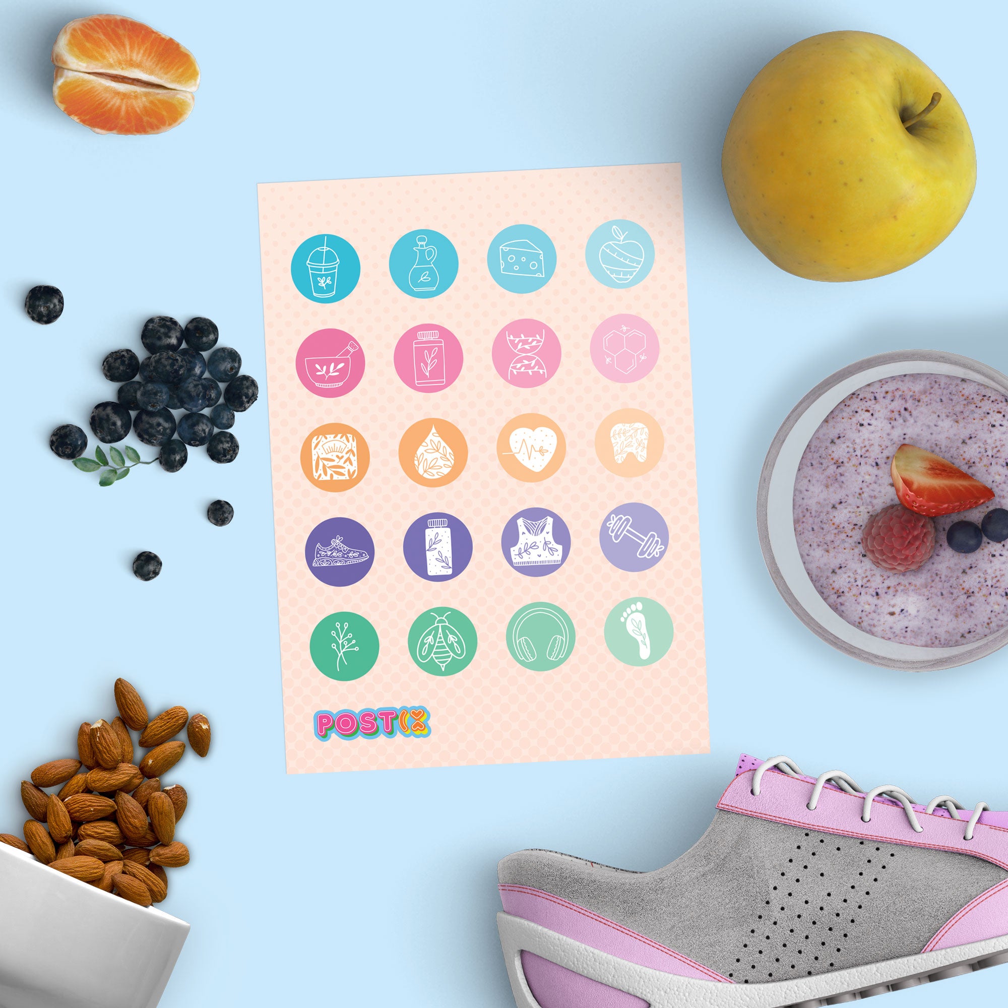 Healthy Planning A6 Sticker Sheet