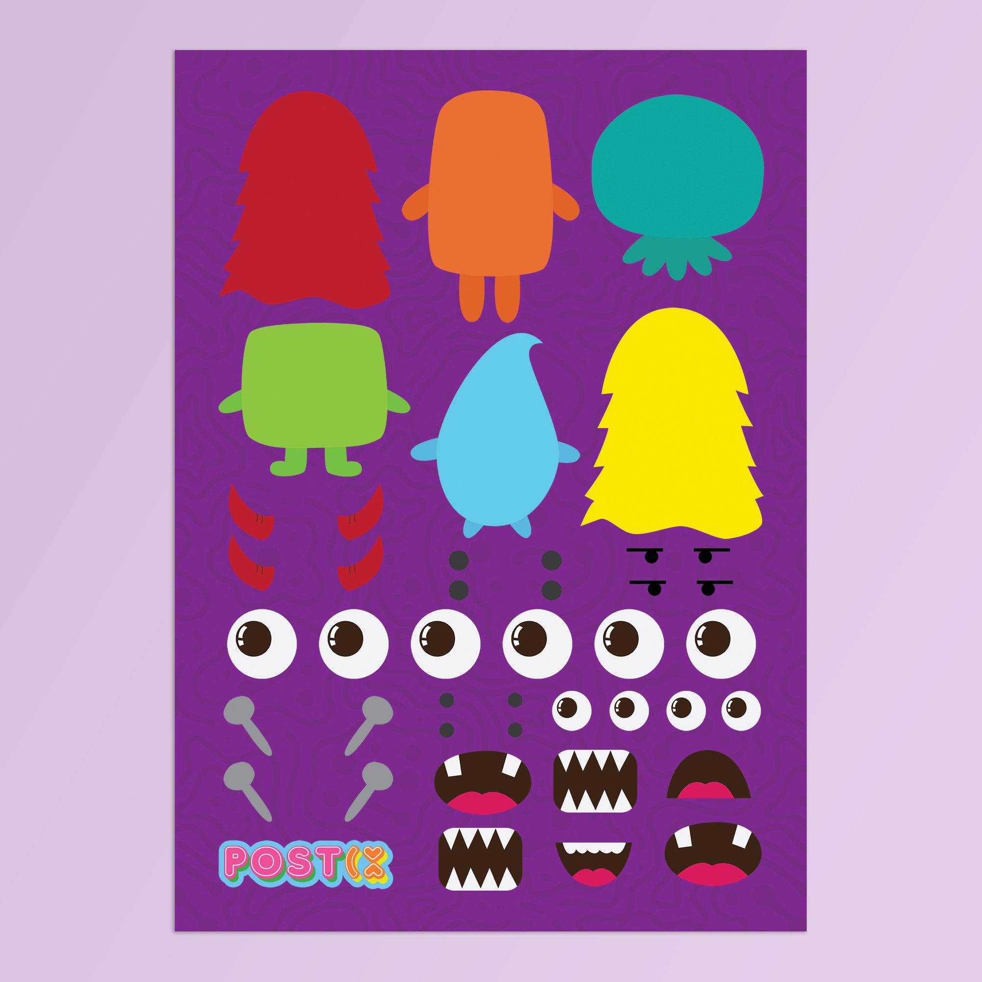 Monster Maker A6 Sticker Sheet