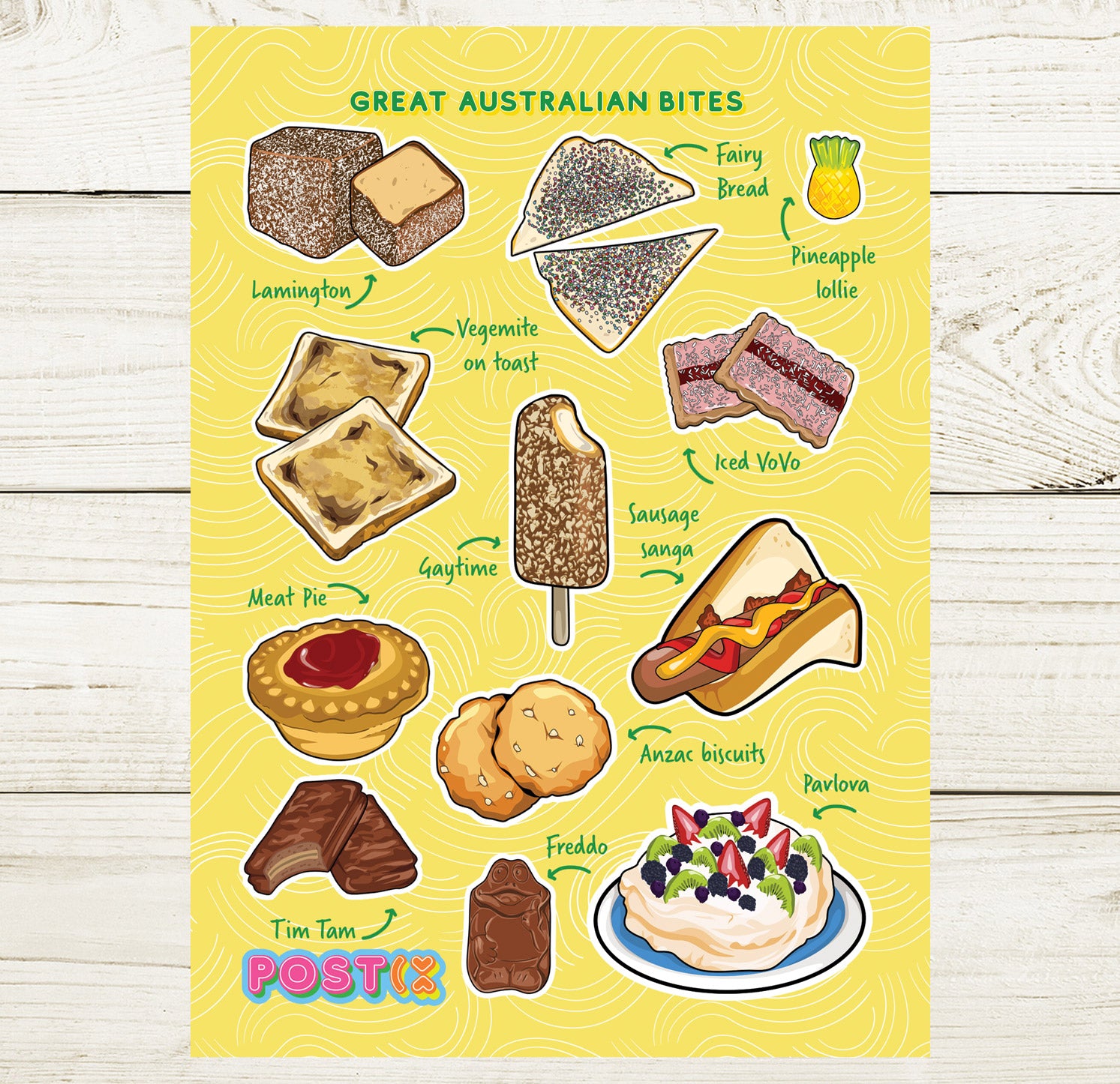Great Australian Bites A5 Sticker Sheet