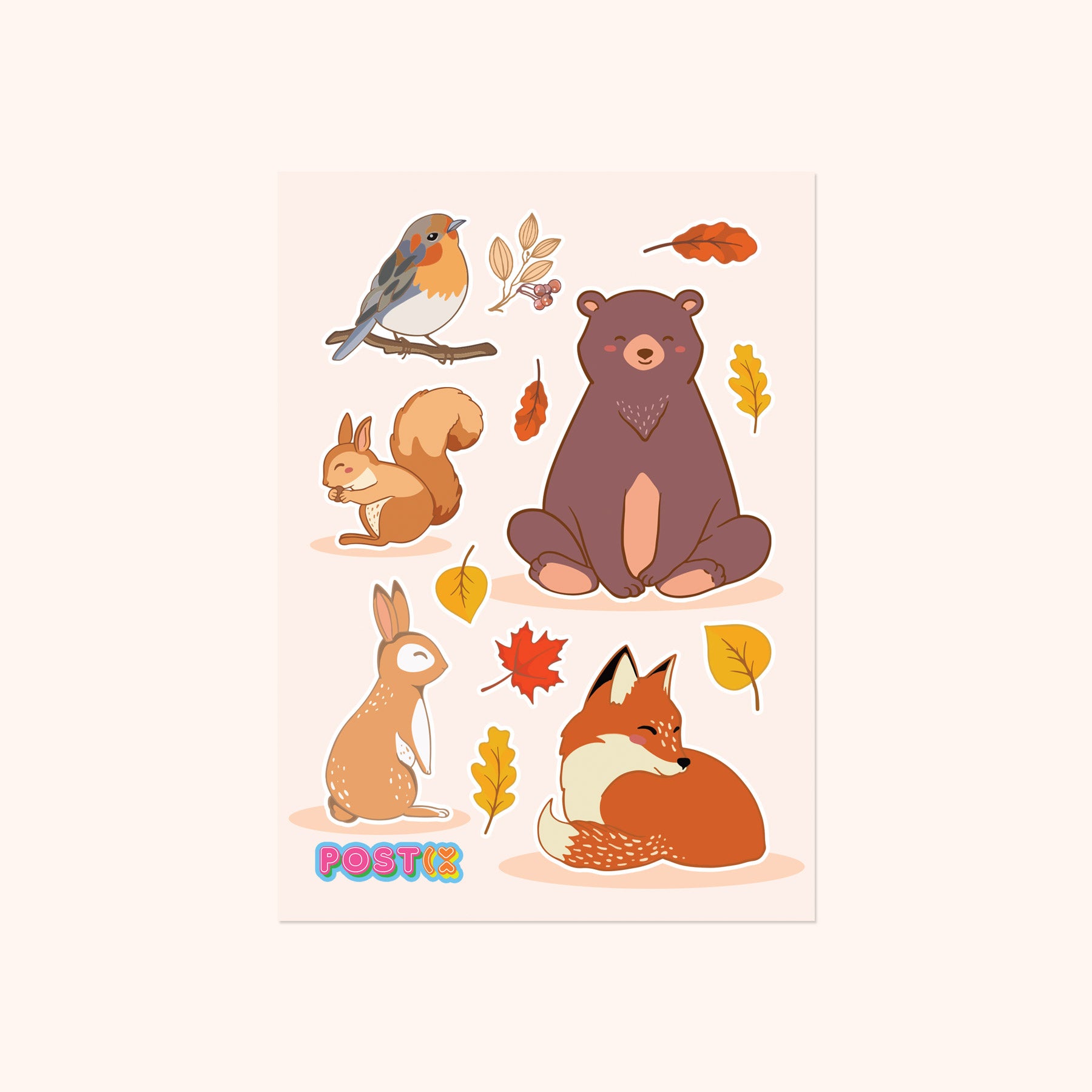 Autumn in the Woods A6 Sticker Sheet