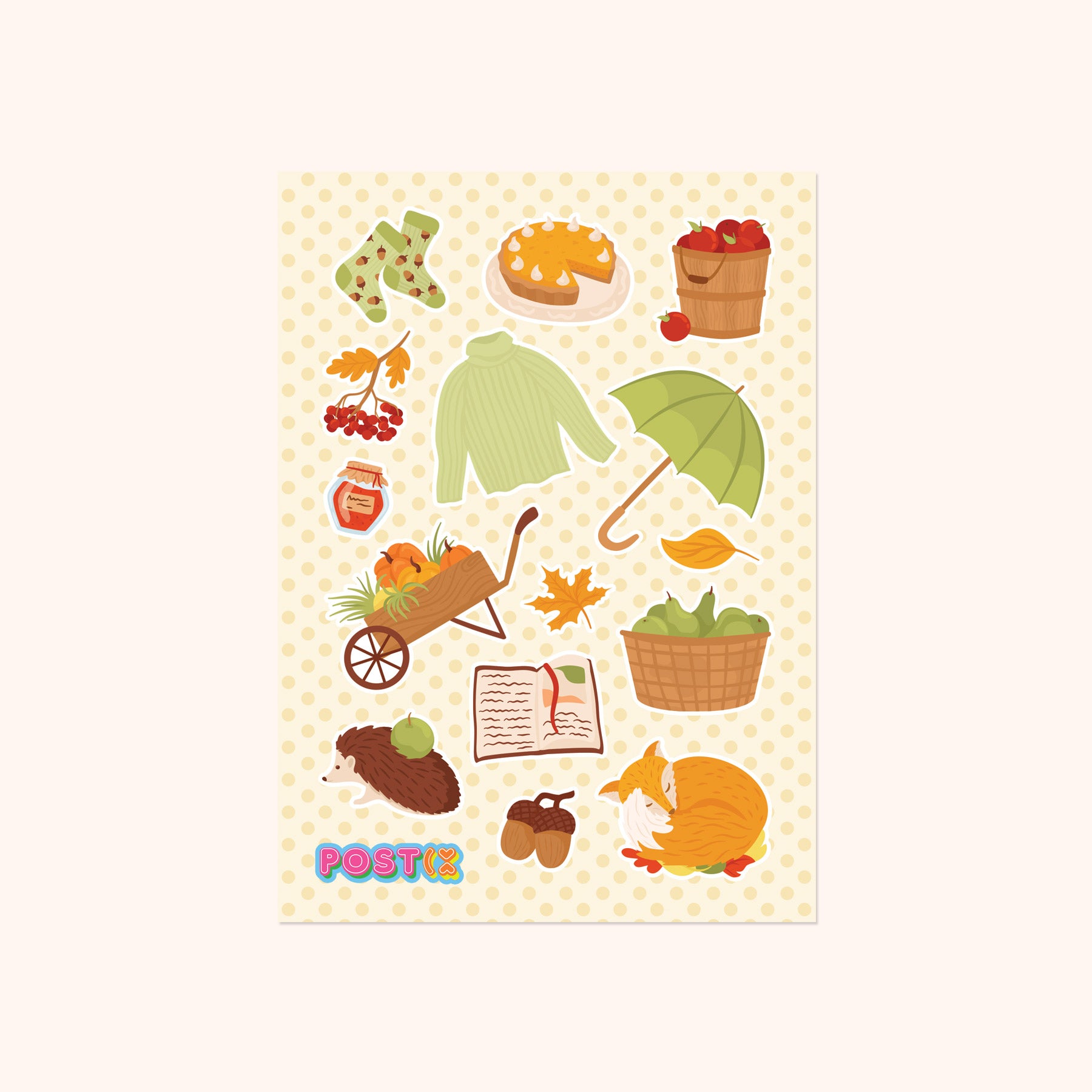 Sunday in Autumn A6 Sticker Sheet