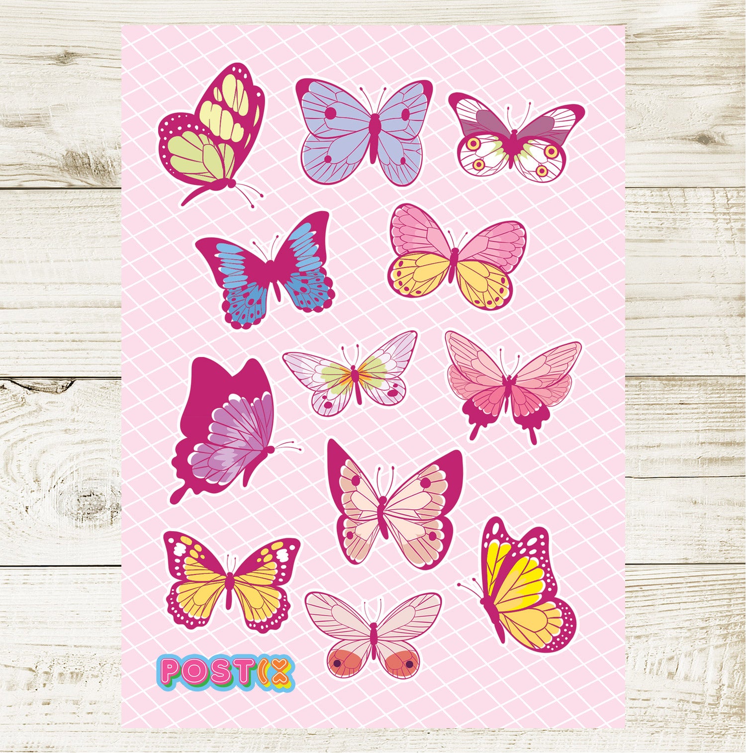 Beautiful Butterflies Eco-Friendly A6 Sticker Sheet
