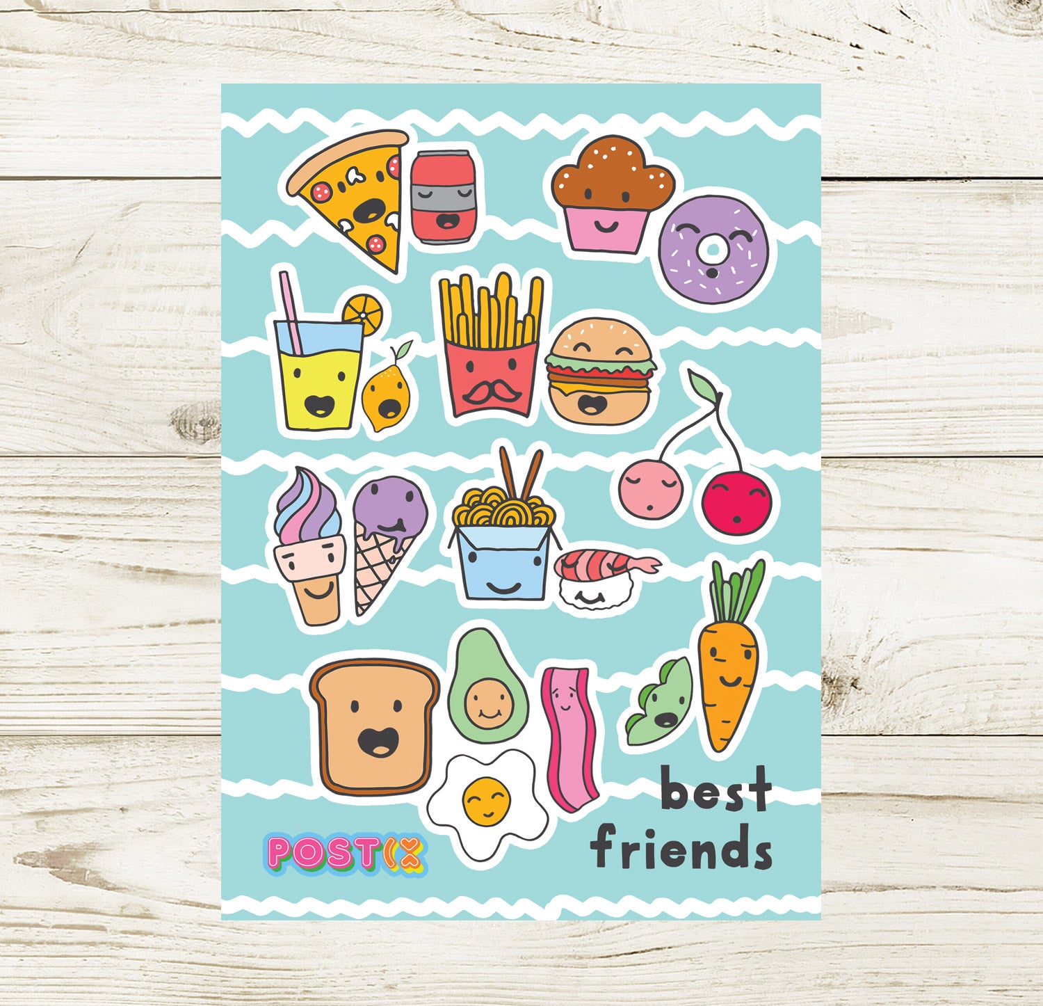 Best Friend Foods A6 Sticker Sheet