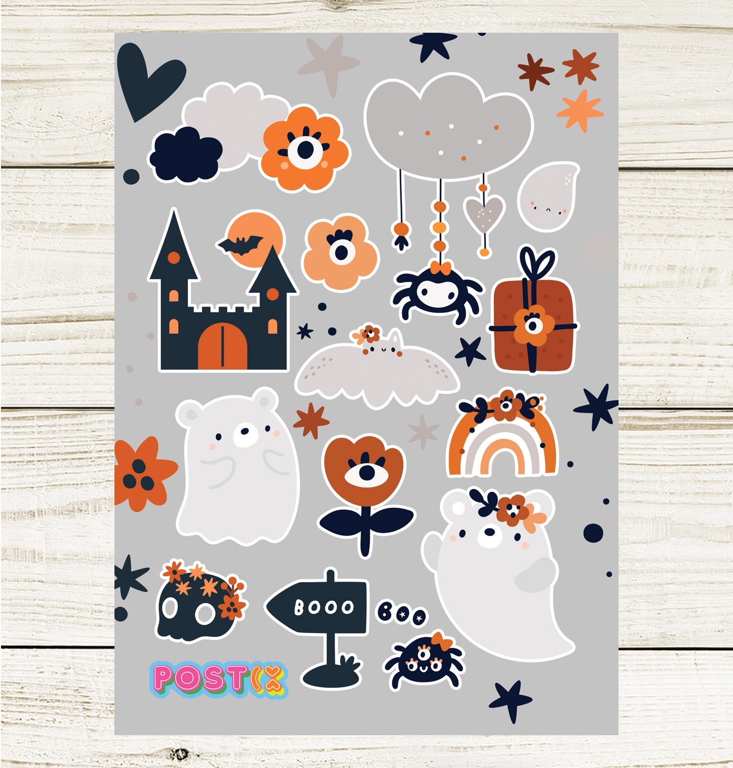 Boo Bears A6 Sticker Sheet