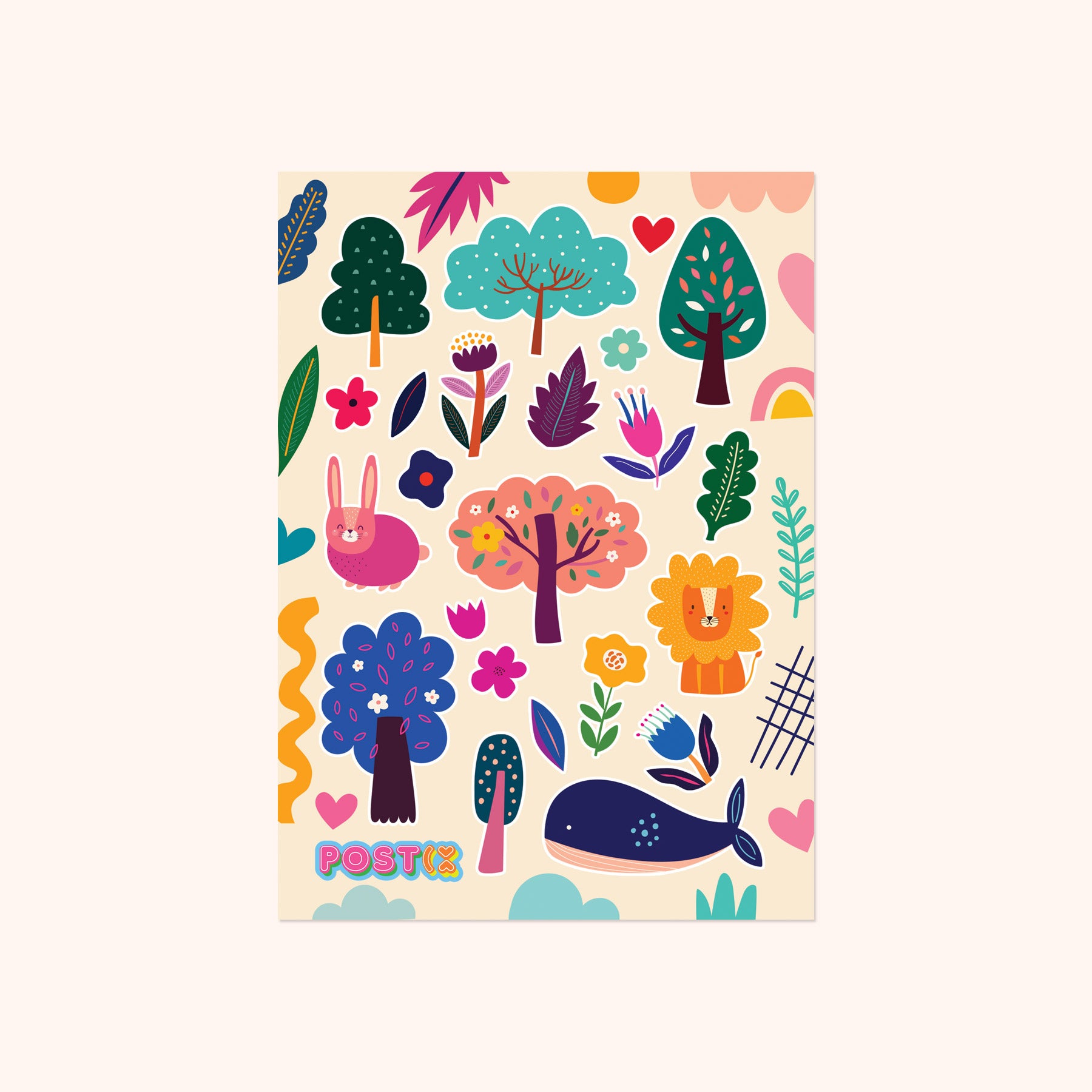 Colour in Nature A6 Sticker Sheet