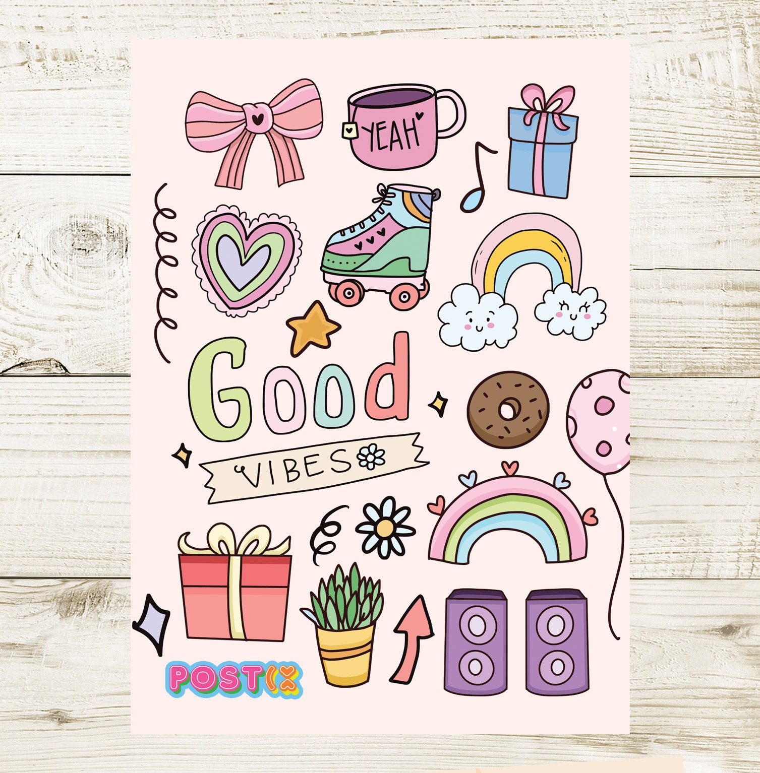 Afternoon Party Vibes A6 Sticker Sheet