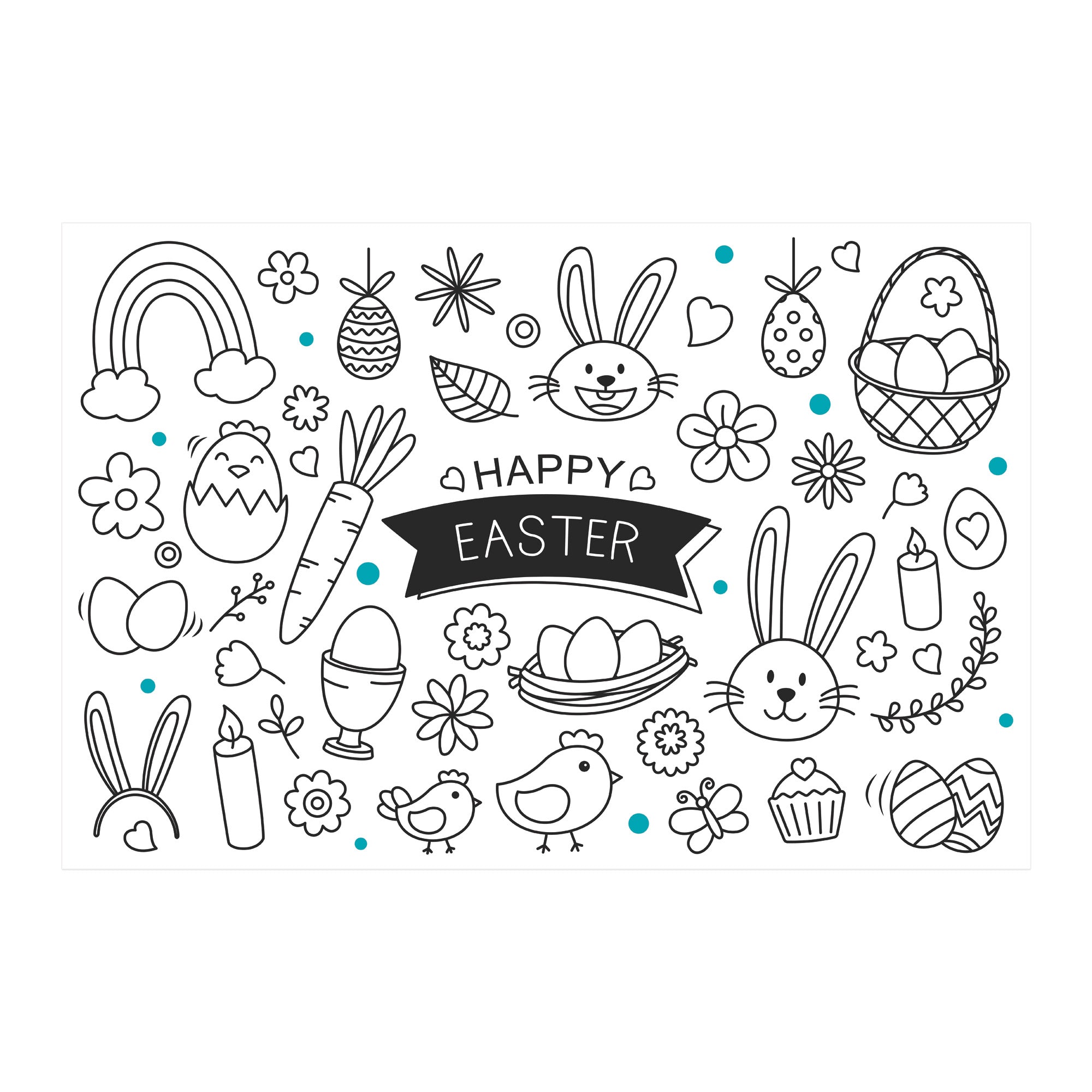 Easter Colouring In Sheet A4 PDF Download
