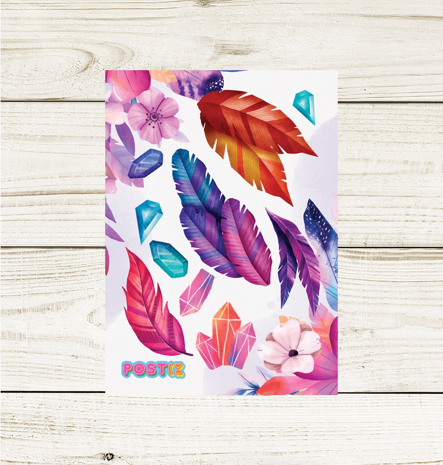 Crystals, Feathers & Flowers A7 Eco-Friendly Sticker Sheet