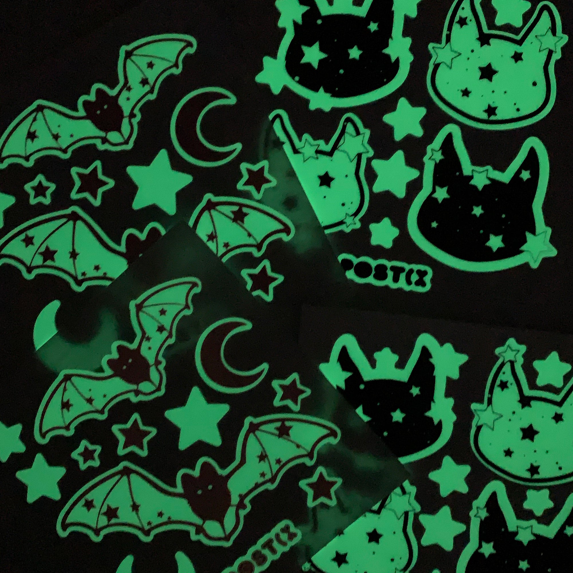 Glow in the Dark Twin Pack A6 Sticker Sheet