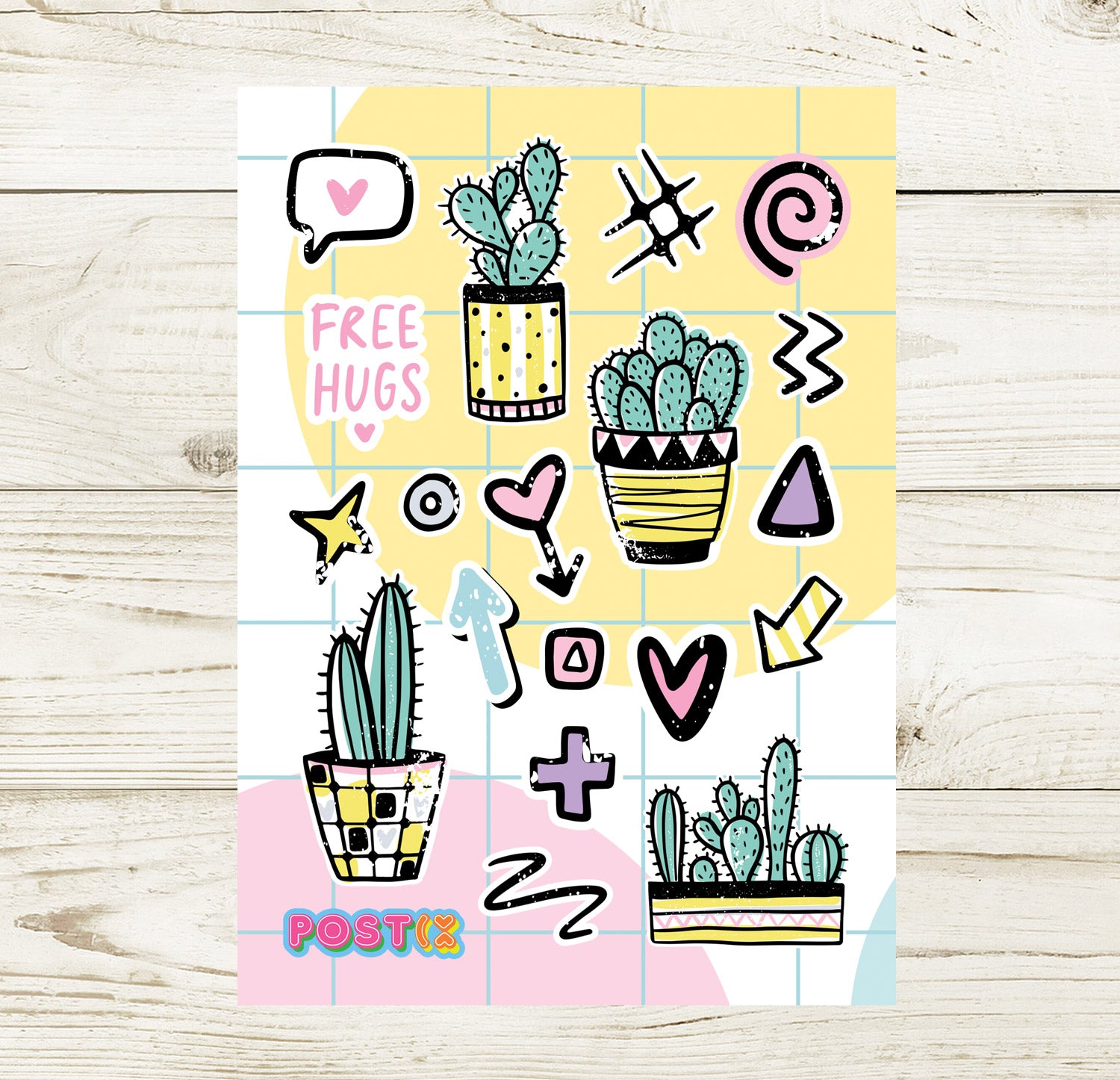Cactus Love A6 Sticker Sheet