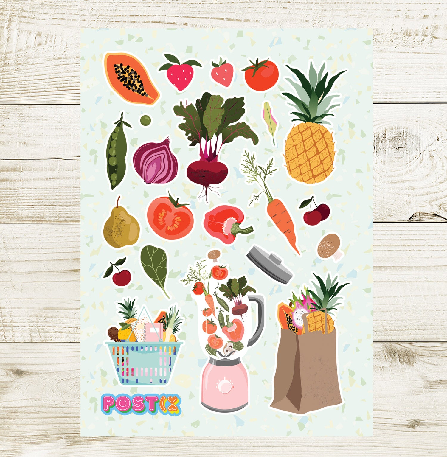 Fruit n Veg A6 Sticker Sheet