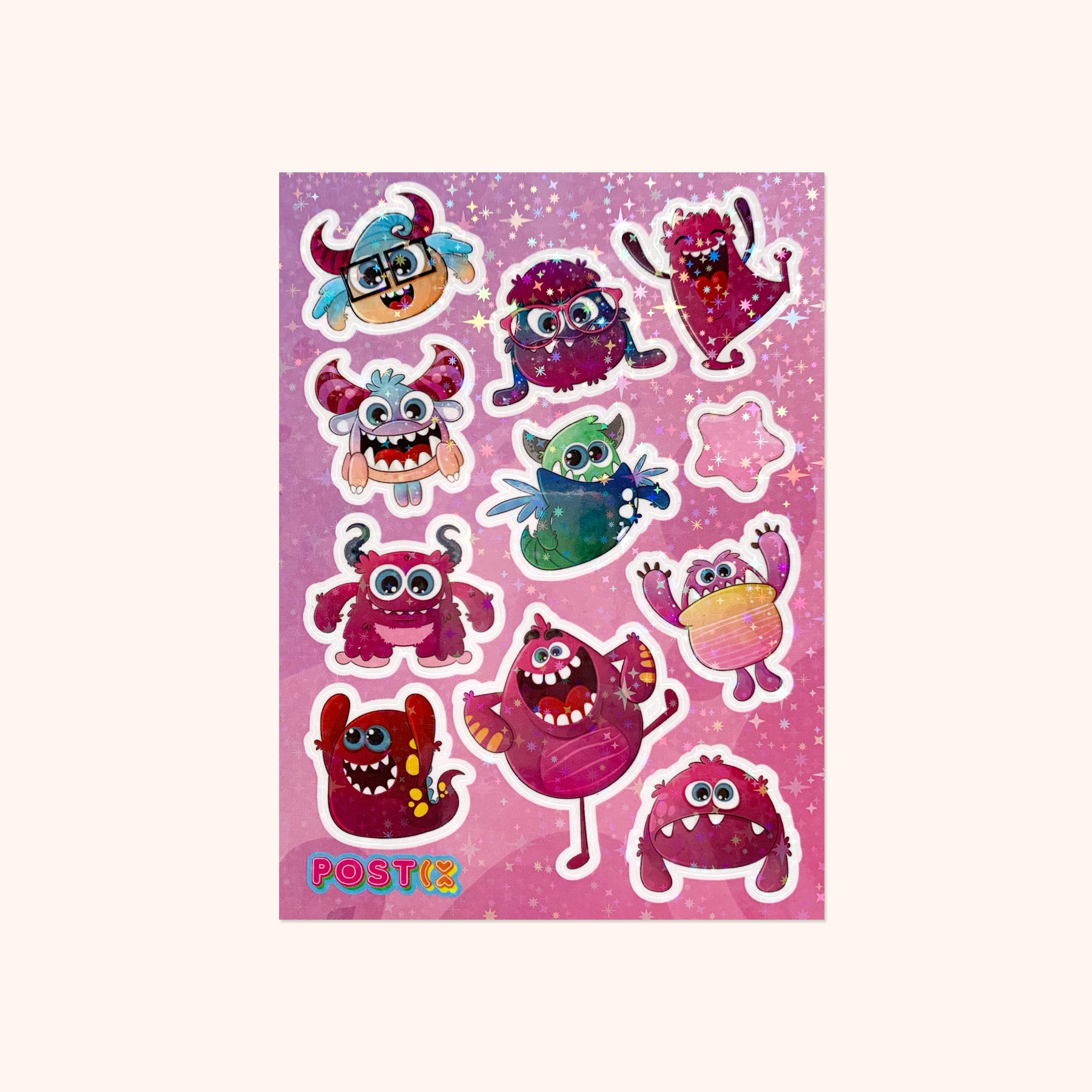 Happy Monster Mates A6 Horrorgram Sticker Sheet