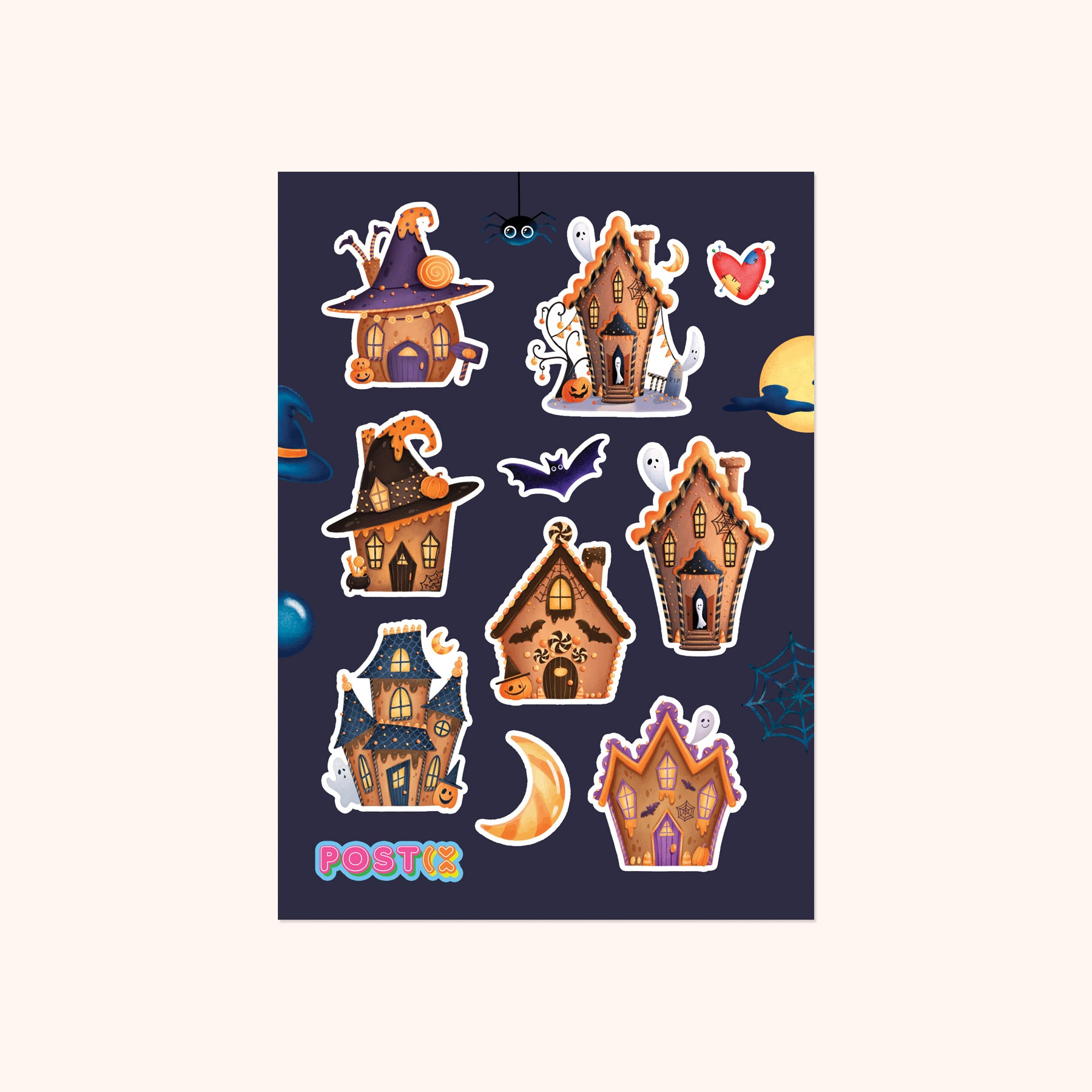 Happy Haunted Houses A6 Sticker Sheet