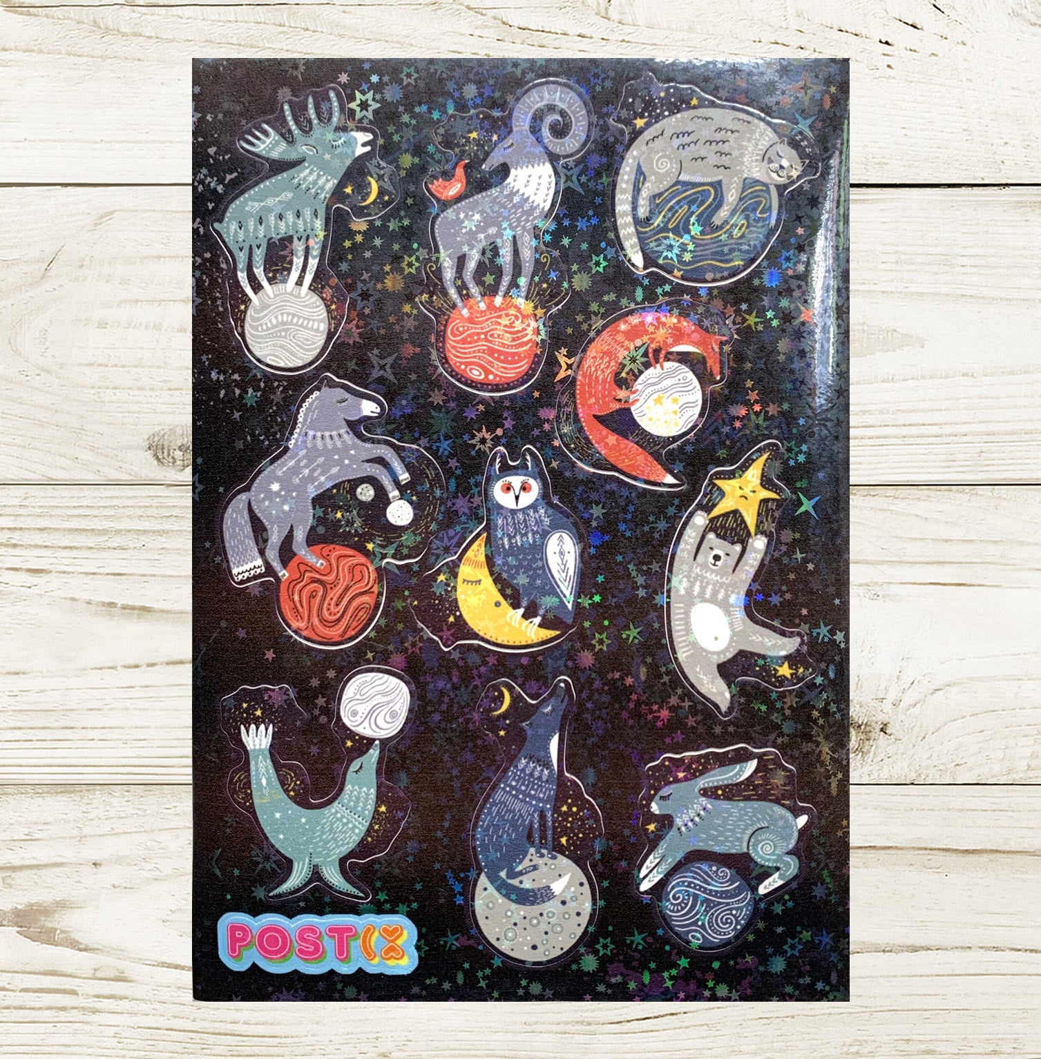 Boho Mystic Animals A6 Sticker Sheet